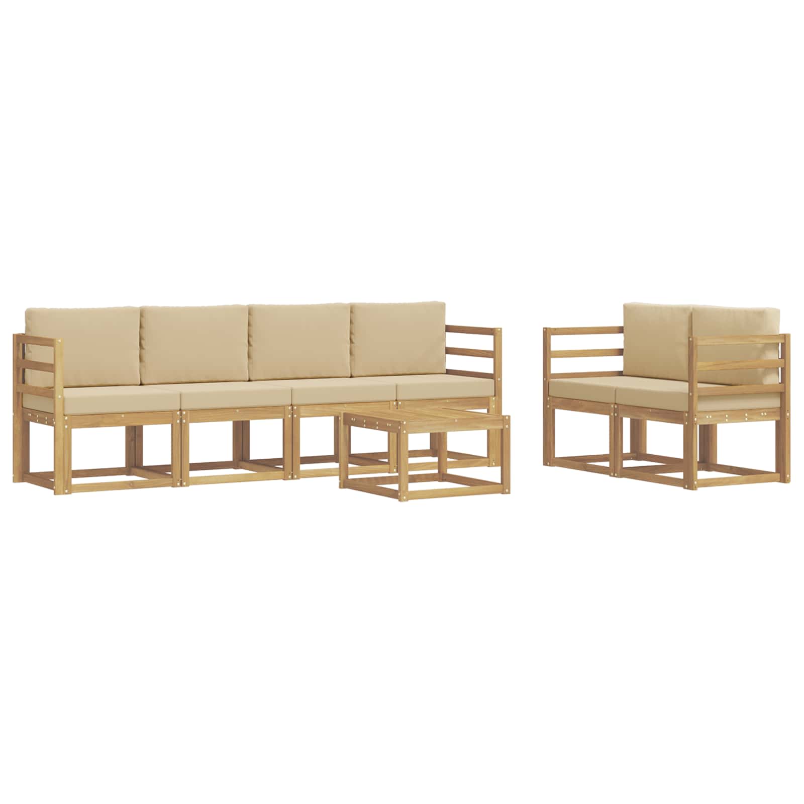 Ensemble de canapés d'extérieur 7 pcs Blanc et Beige - XIOS