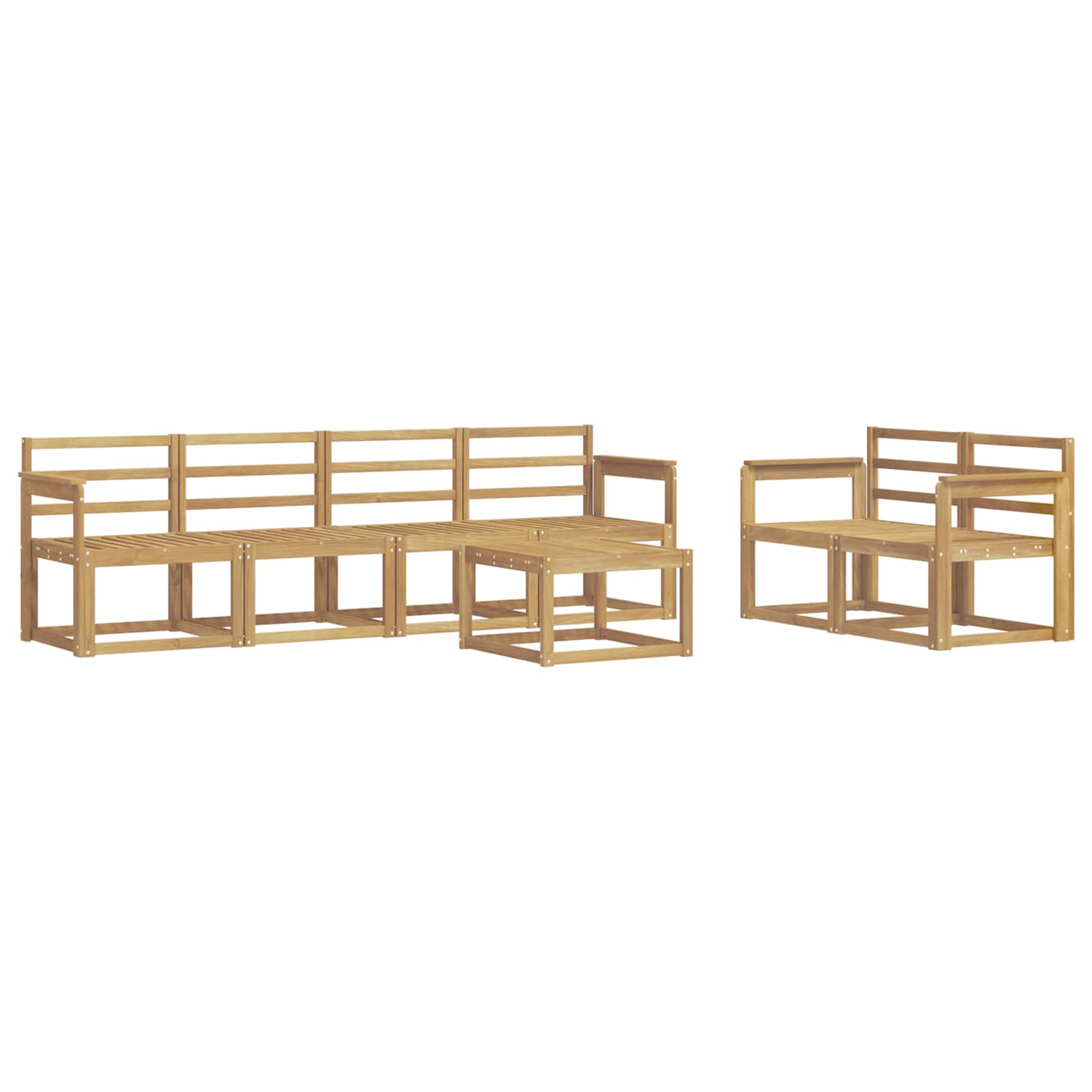 Ensemble de canapés d'extérieur 7 pcs Blanc 59 x 59 x 37 cm - XIOS