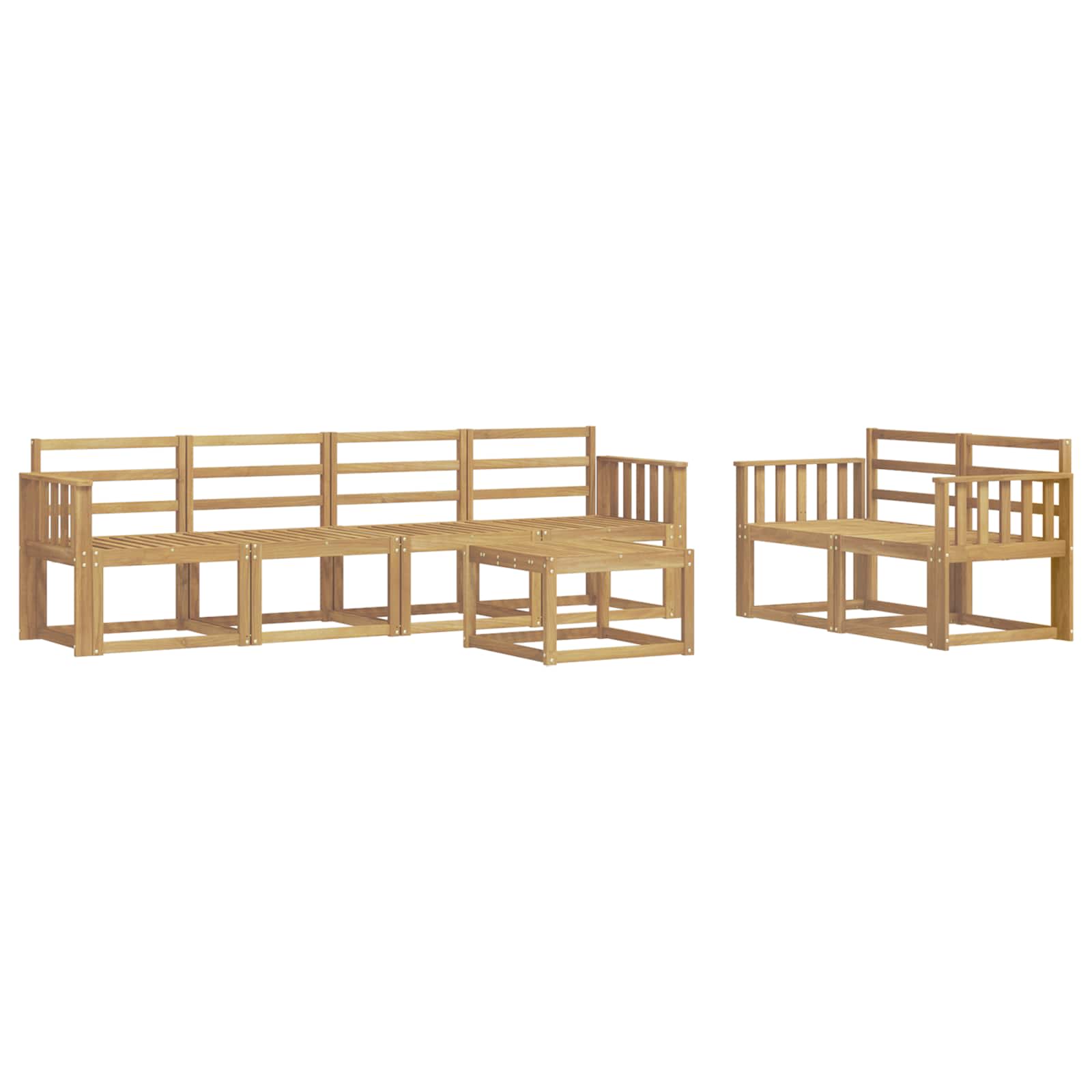 Ensemble de canapés d'extérieur 7 pcs Blanc 59 x 59 x 37 cm - XIOS