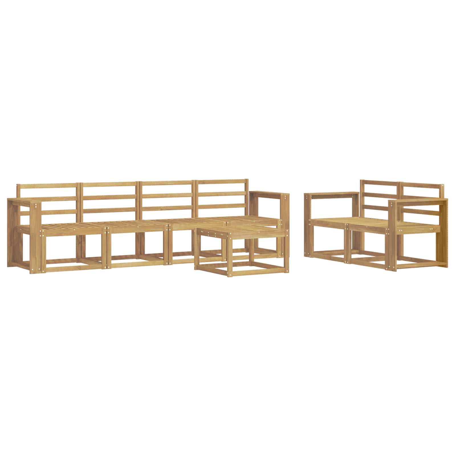 Ensemble de canapés d'extérieur 7 pcs Blanc 59 x 59 x 37 cm - XIOS