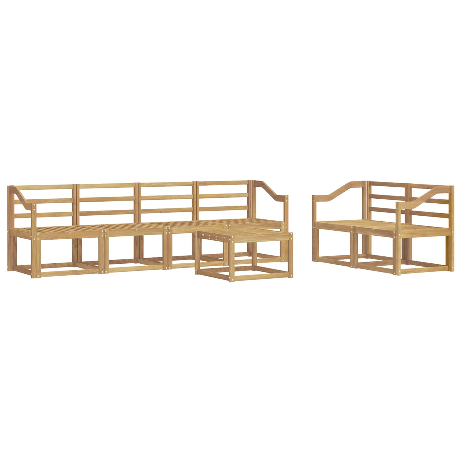 Ensemble de canapés d'extérieur 7 pcs Blanc 59 x 59 x 37 cm - XIOS