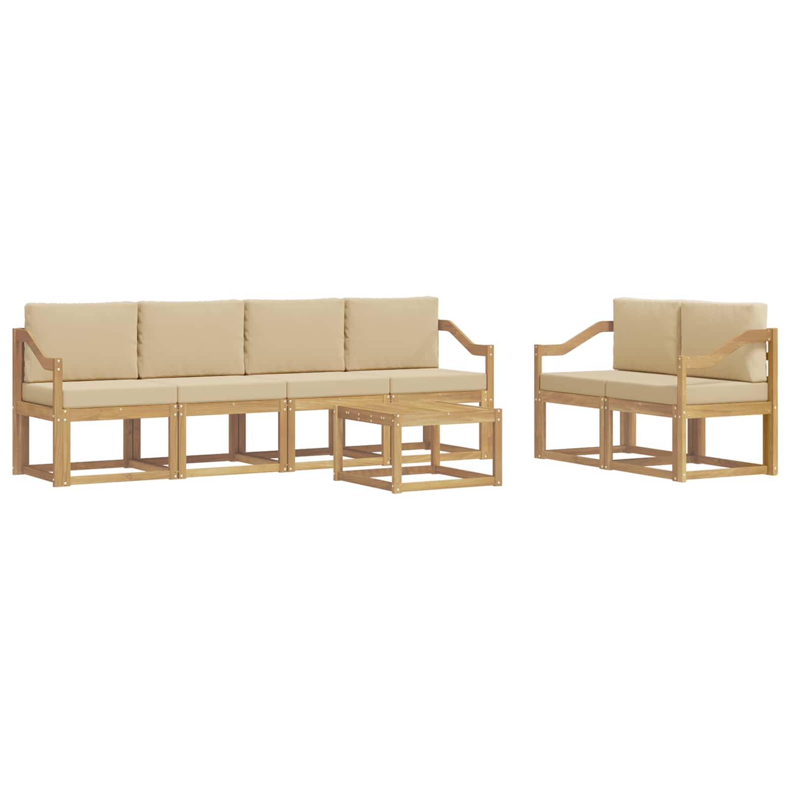 Ensemble de canapés d'extérieur 7 pcs Blanc et Beige - XIOS