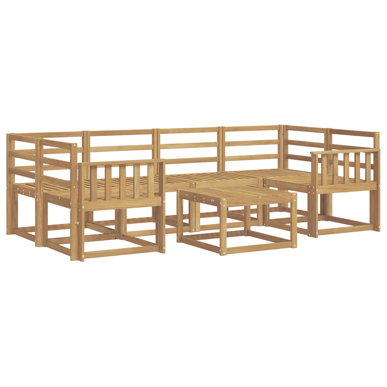 Ensemble de canapés d'extérieur 7 pcs Blanc 59 x 59 x 37 cm - XIOS
