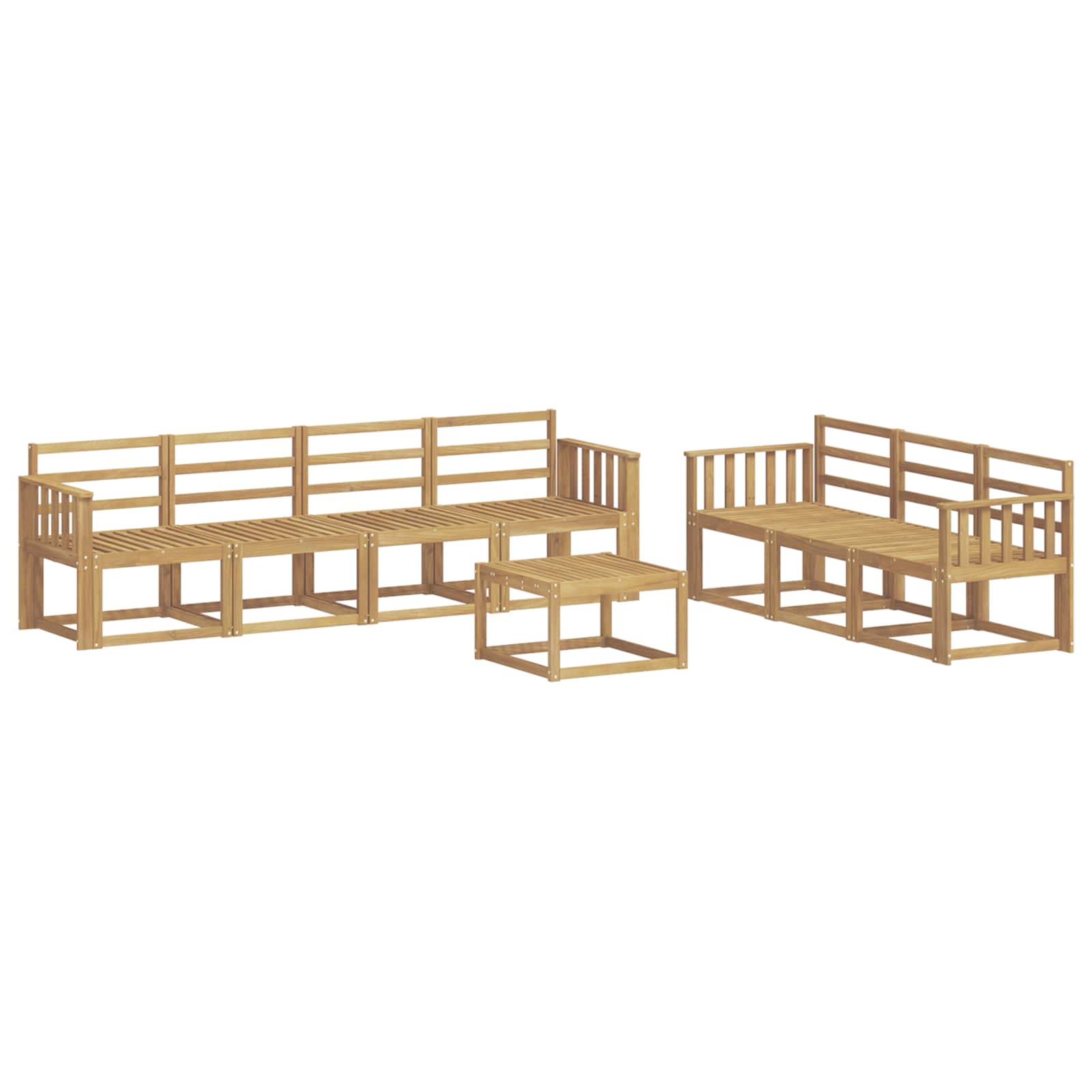 Ensemble de canapés d'extérieur 8 pcs Blanc 59 x 59 x 37 cm - XIOS