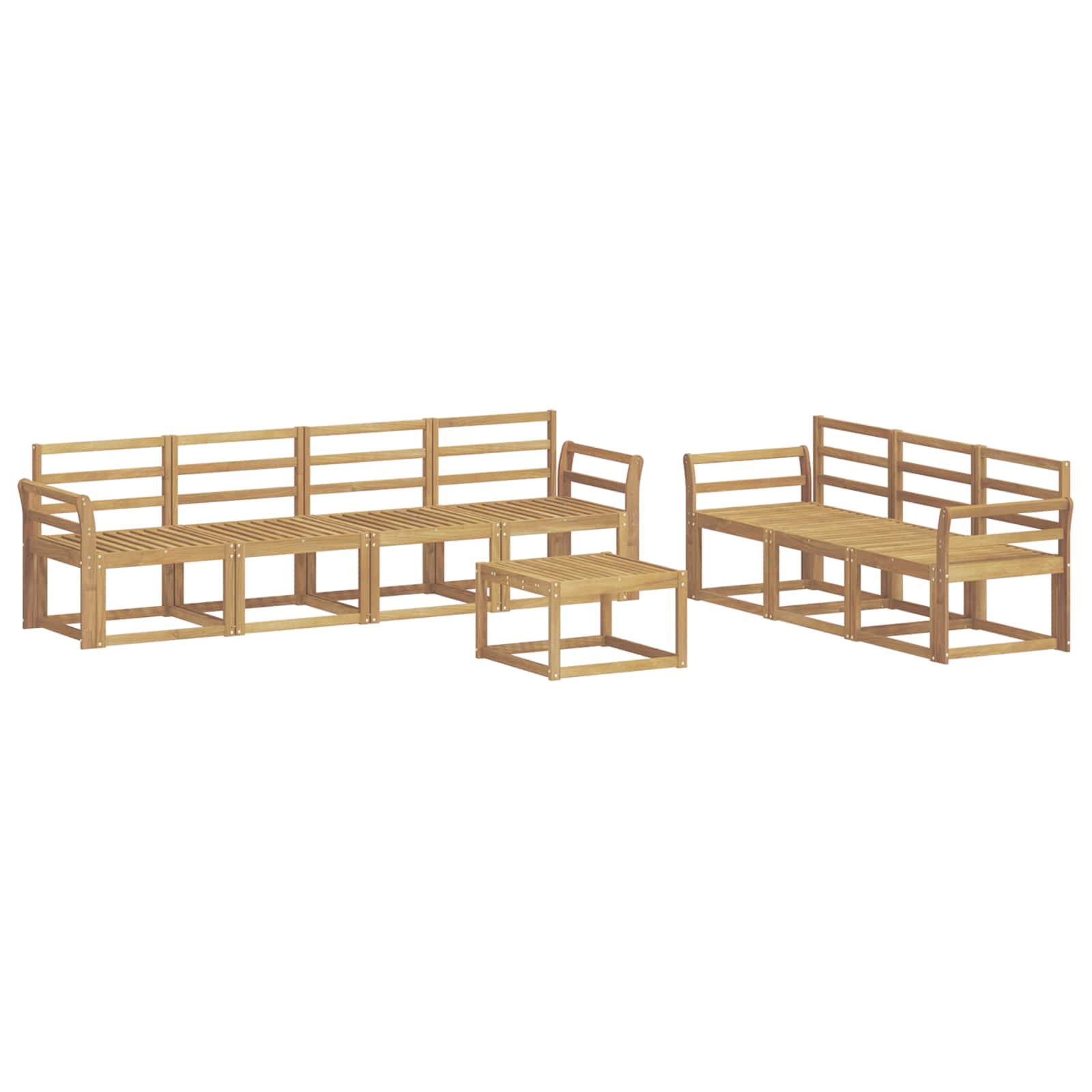 Ensemble de canapés d'extérieur 8 pcs Blanc 59 x 59 x 37 cm - XIOS