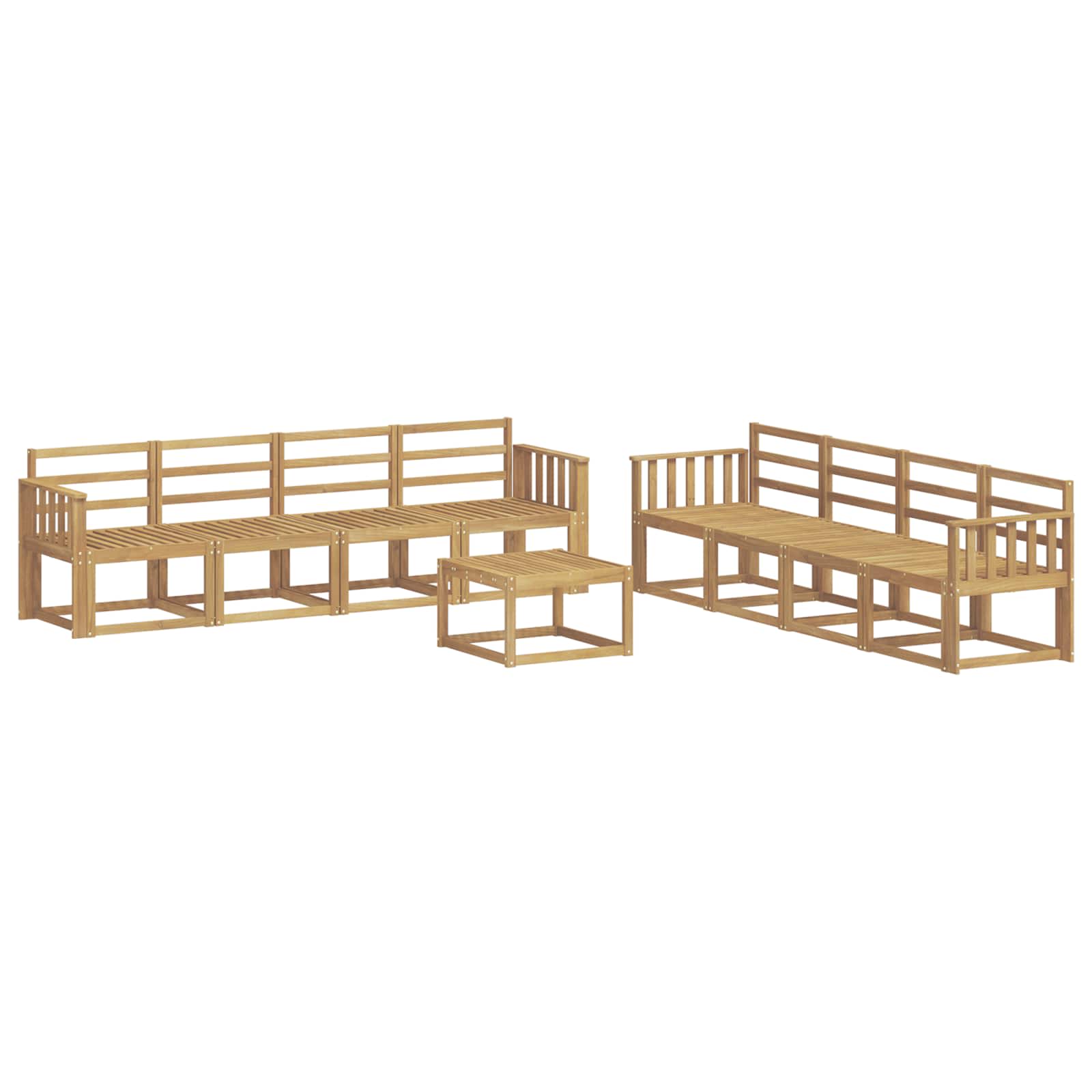 Ensemble de canapés d'extérieur 9 pcs Blanc 59 x 59 x 37 cm - XIOS