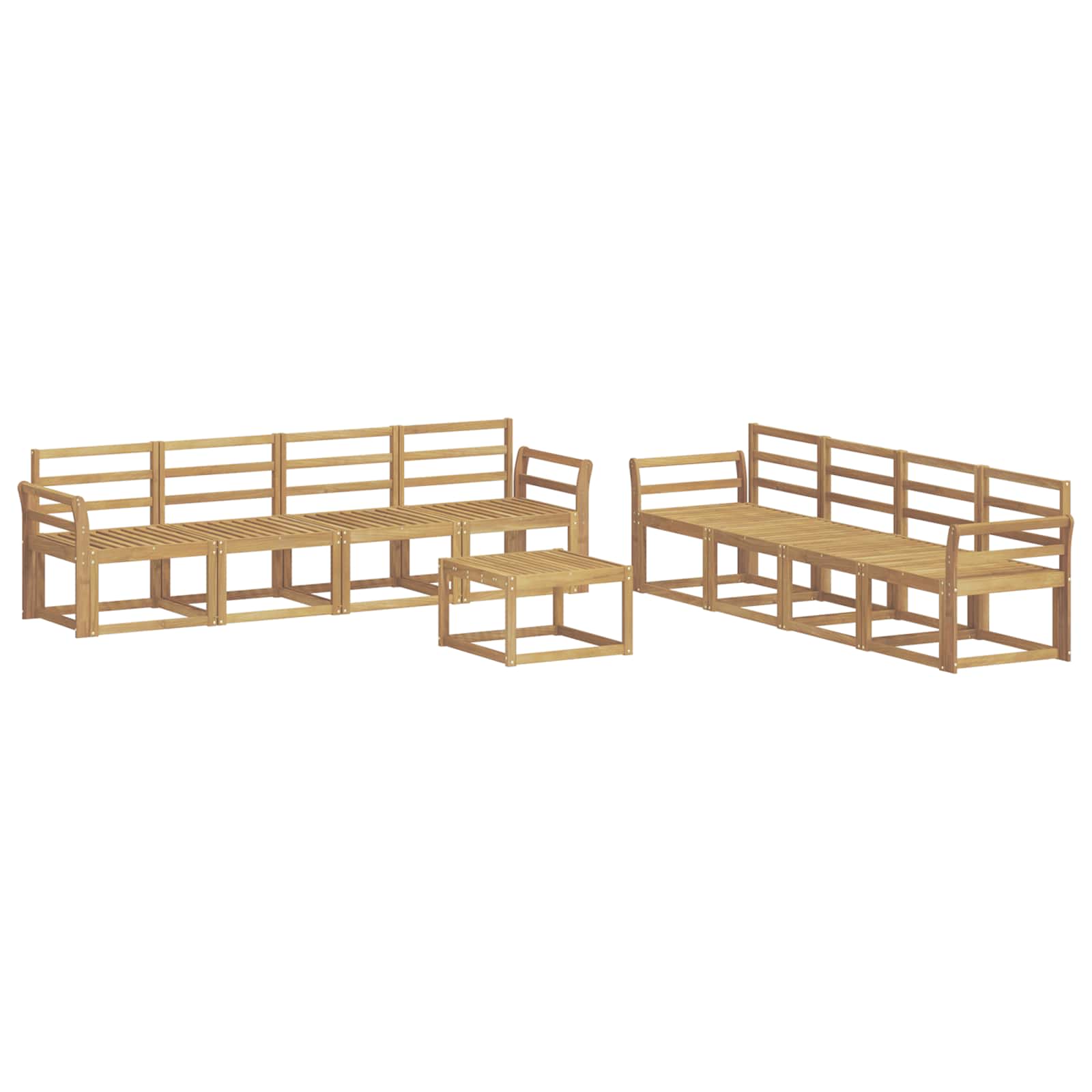 Ensemble de canapés d'extérieur 9 pcs Blanc 59 x 59 x 37 cm - XIOS