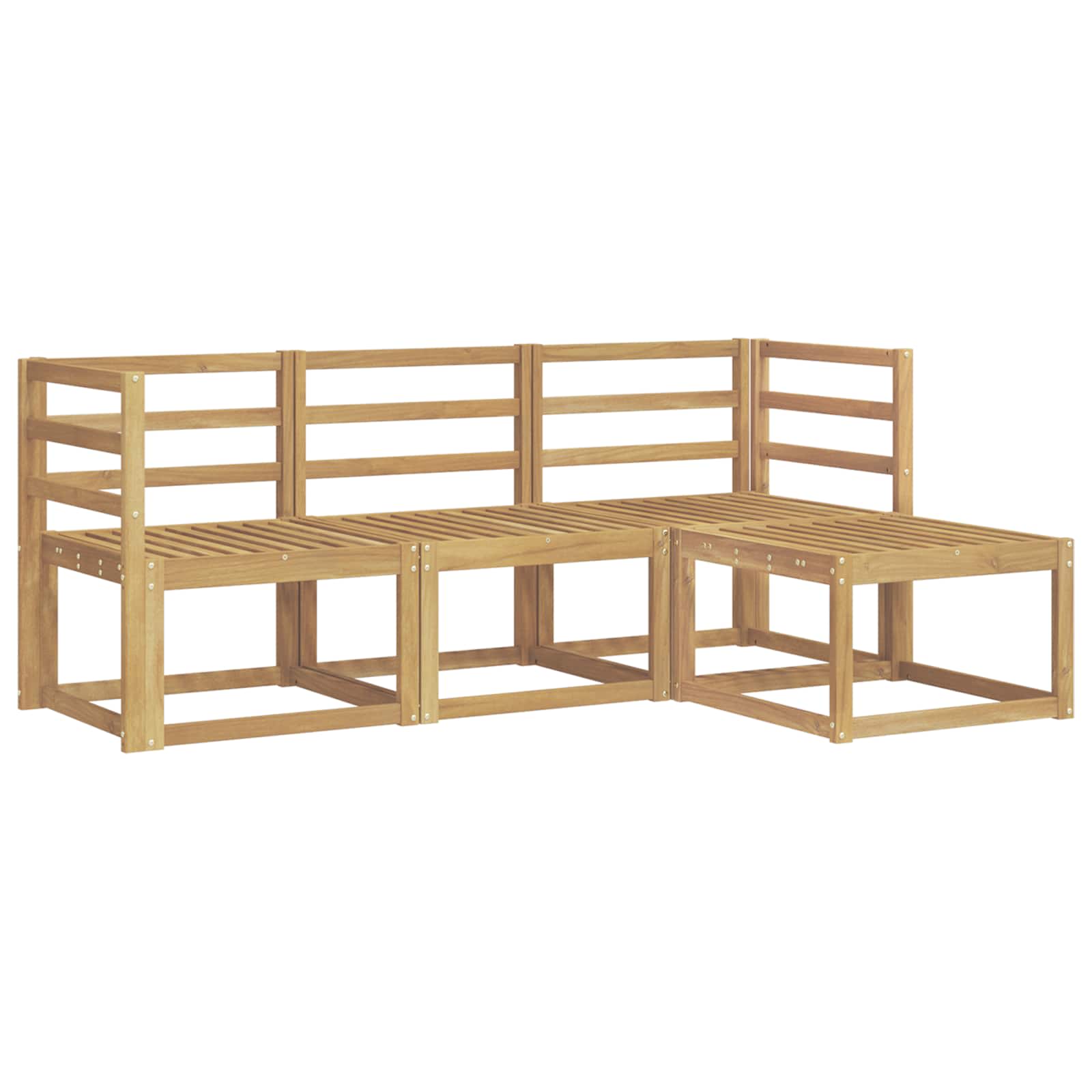 Ensemble de canapés d'extérieur 4 pcs Blanc