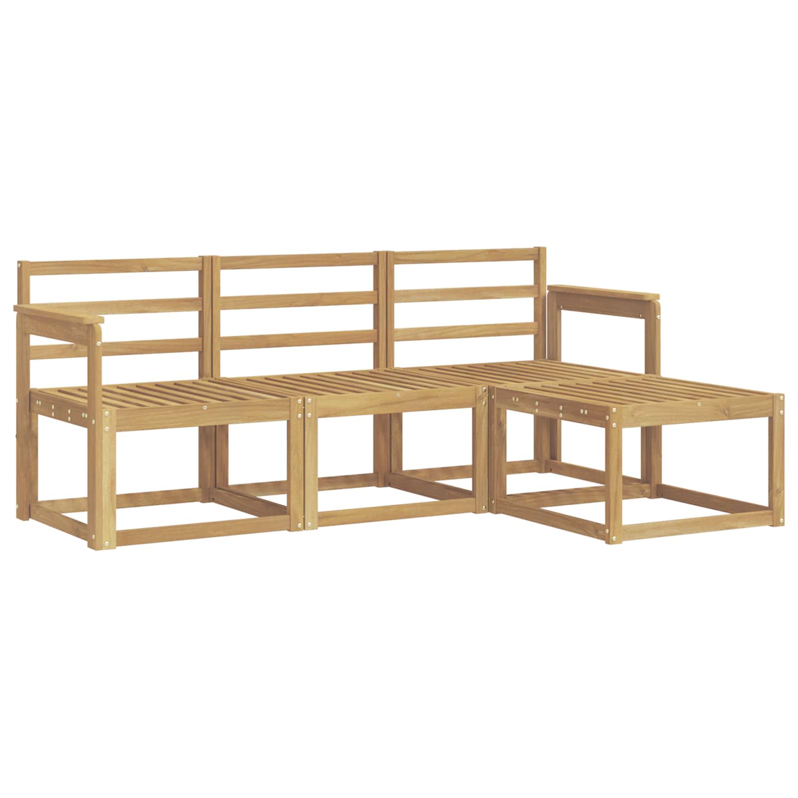Ensemble de canapés d'extérieur 4 pcs Blanc
