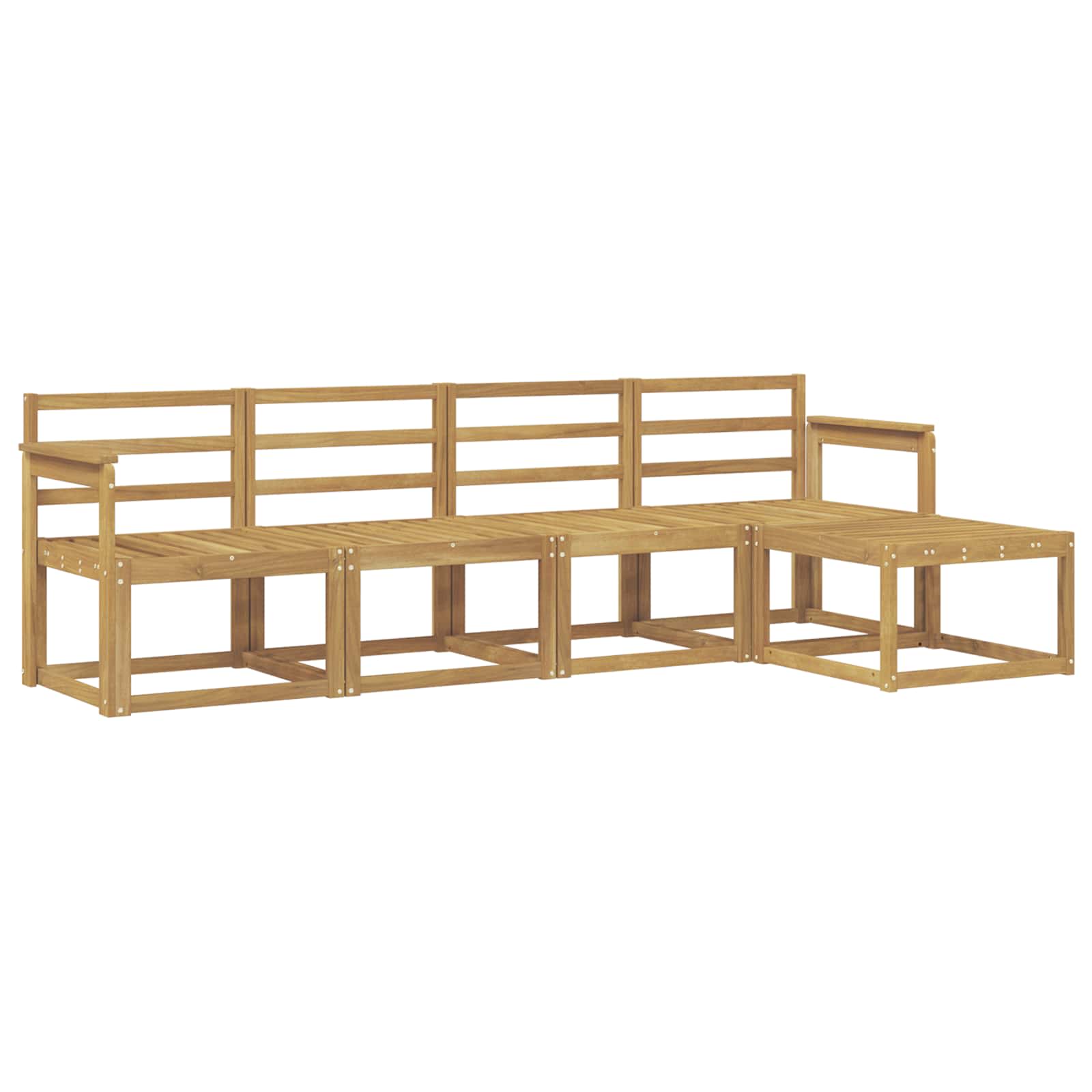 Ensemble de canapés d'extérieur 5 pcs Blanc 249 x 122,5 x 73 cm - XIOS