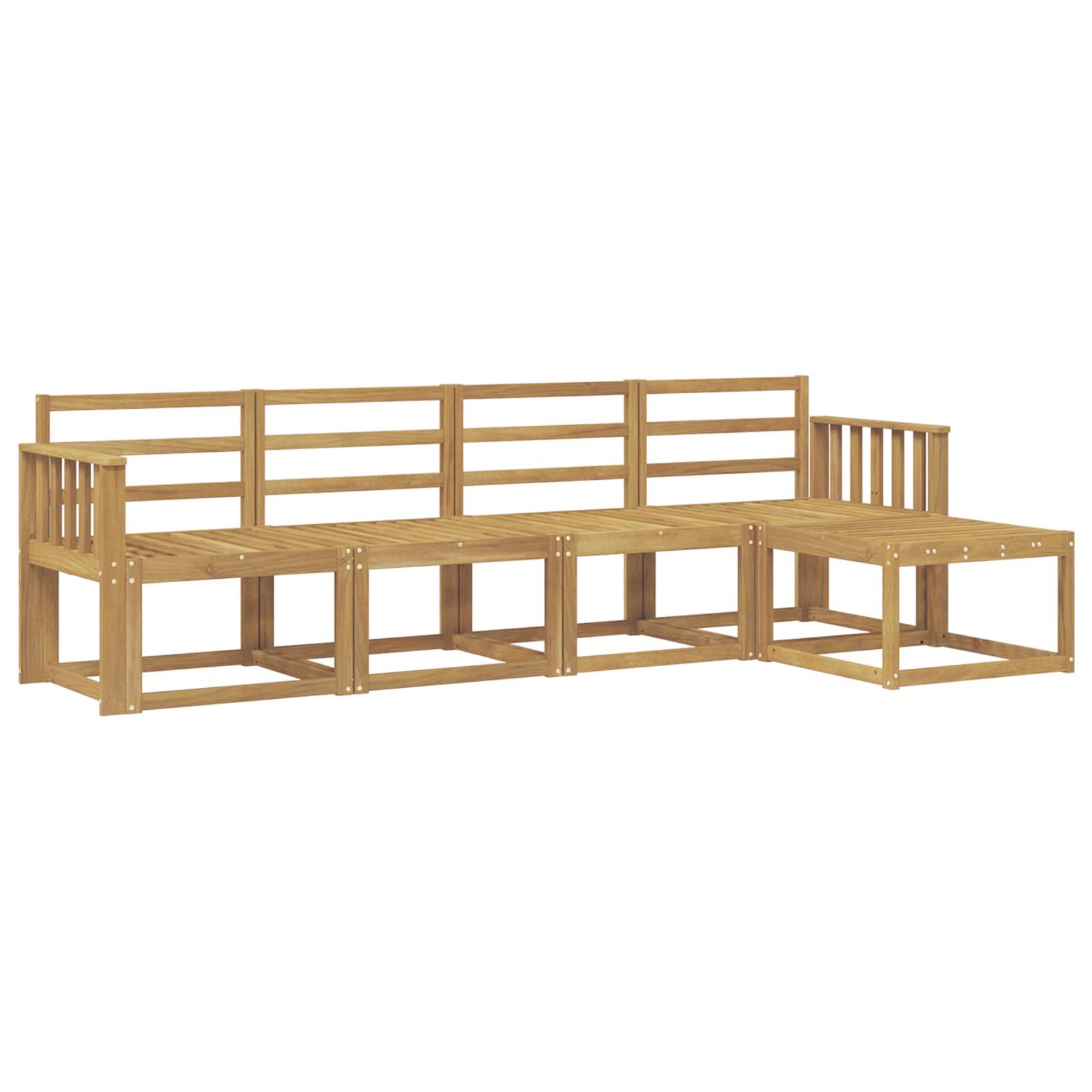 Ensemble de canapés d'extérieur 5 pcs Blanc 249 x 122,5 x 73 cm - XIOS