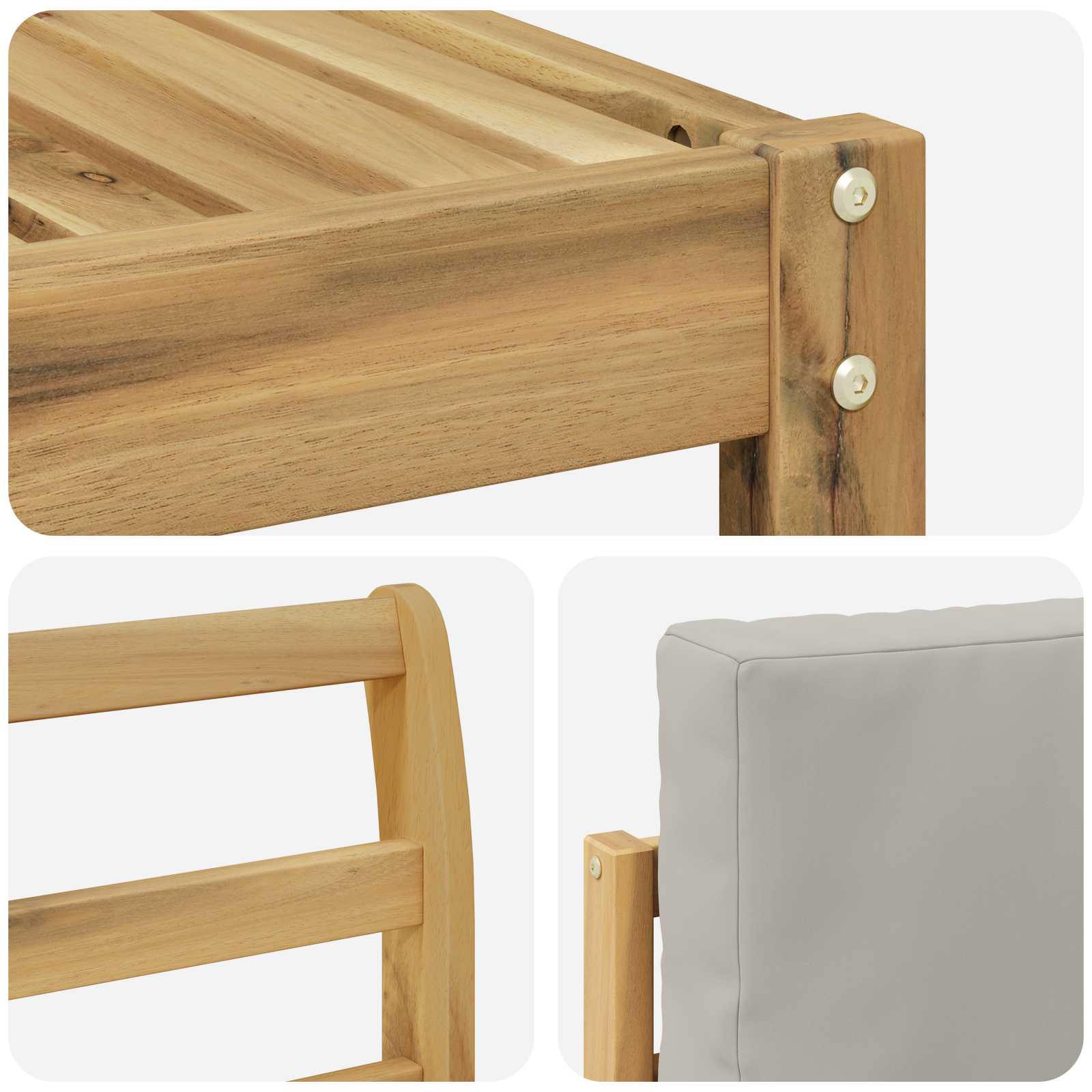 Ensemble de canapés d'extérieur 5 pcs Blanc et gris clair - XIOS