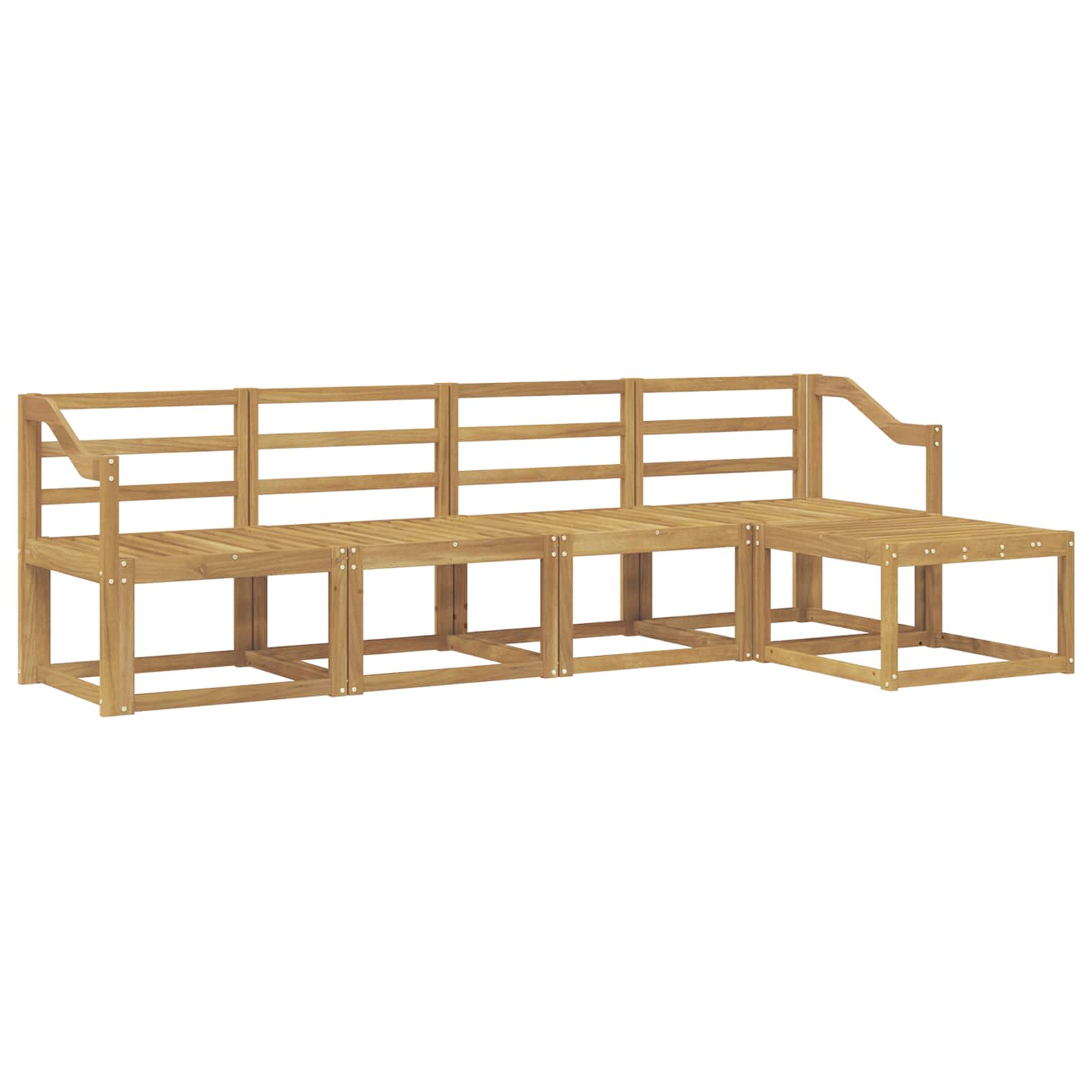 Ensemble de canapés d'extérieur 5 pcs Blanc 245 x 122,5 x 73 cm - XIOS