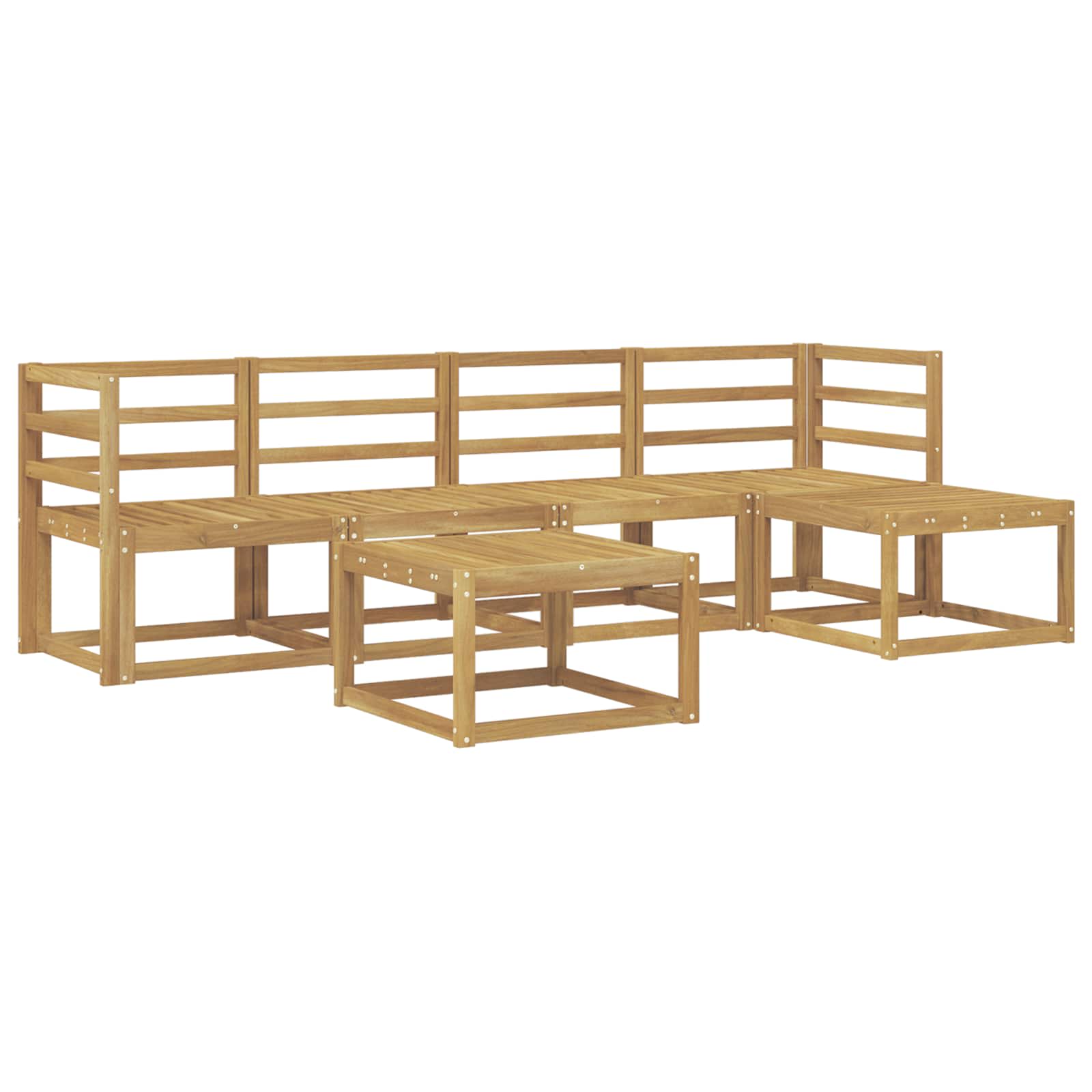 Ensemble de canapés d'extérieur 6 pcs Blanc 59 x 59 x 37 cm - XIOS