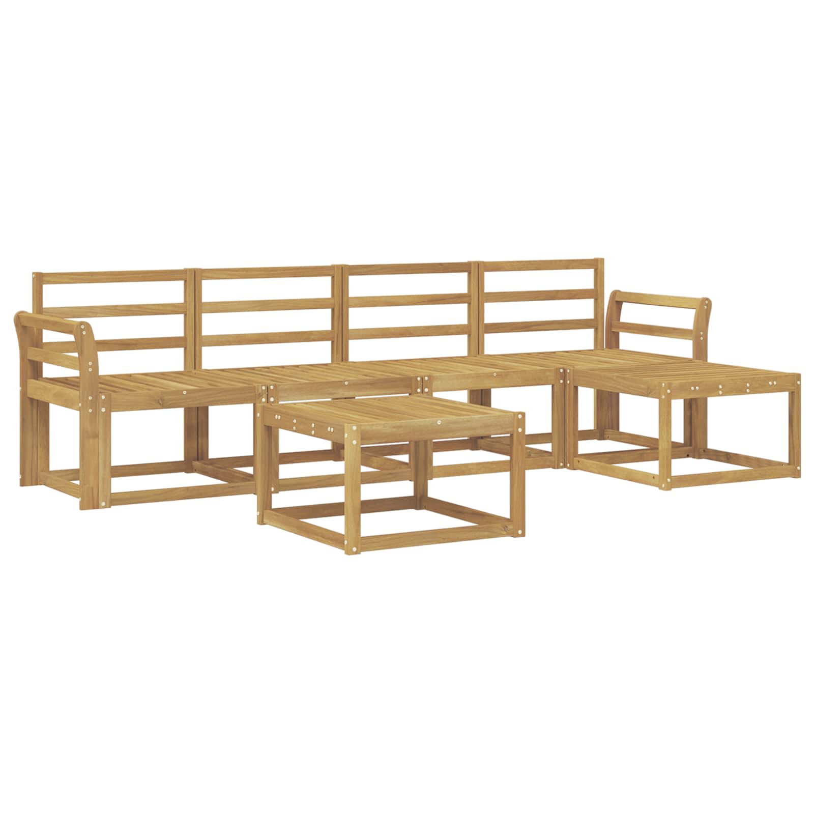 Ensemble de canapés d'extérieur 6 pcs Blanc 59 x 59 x 37 cm - XIOS