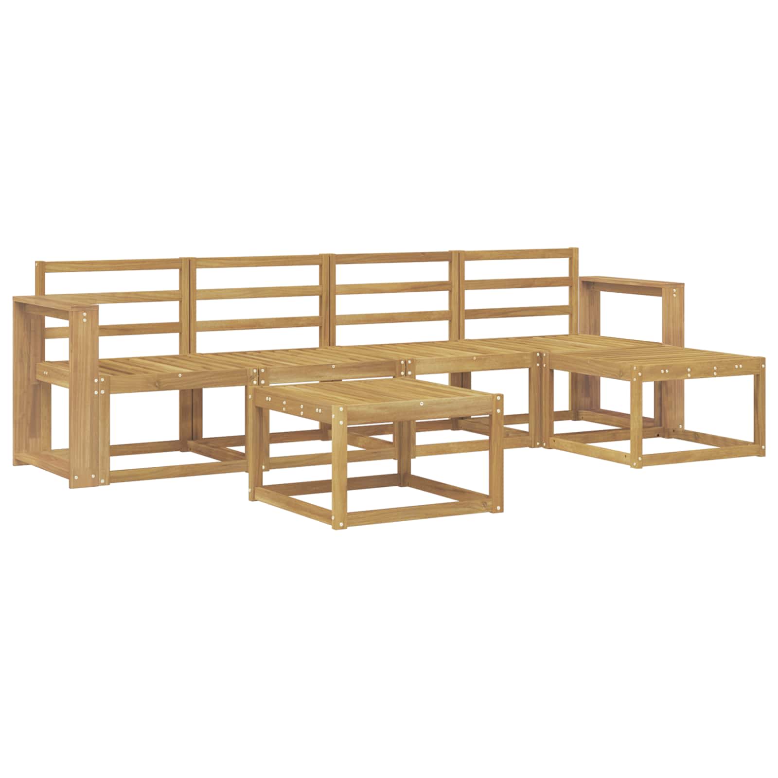 Ensemble de canapés d'extérieur 6 pcs Blanc 59 x 59 x 37 cm - XIOS