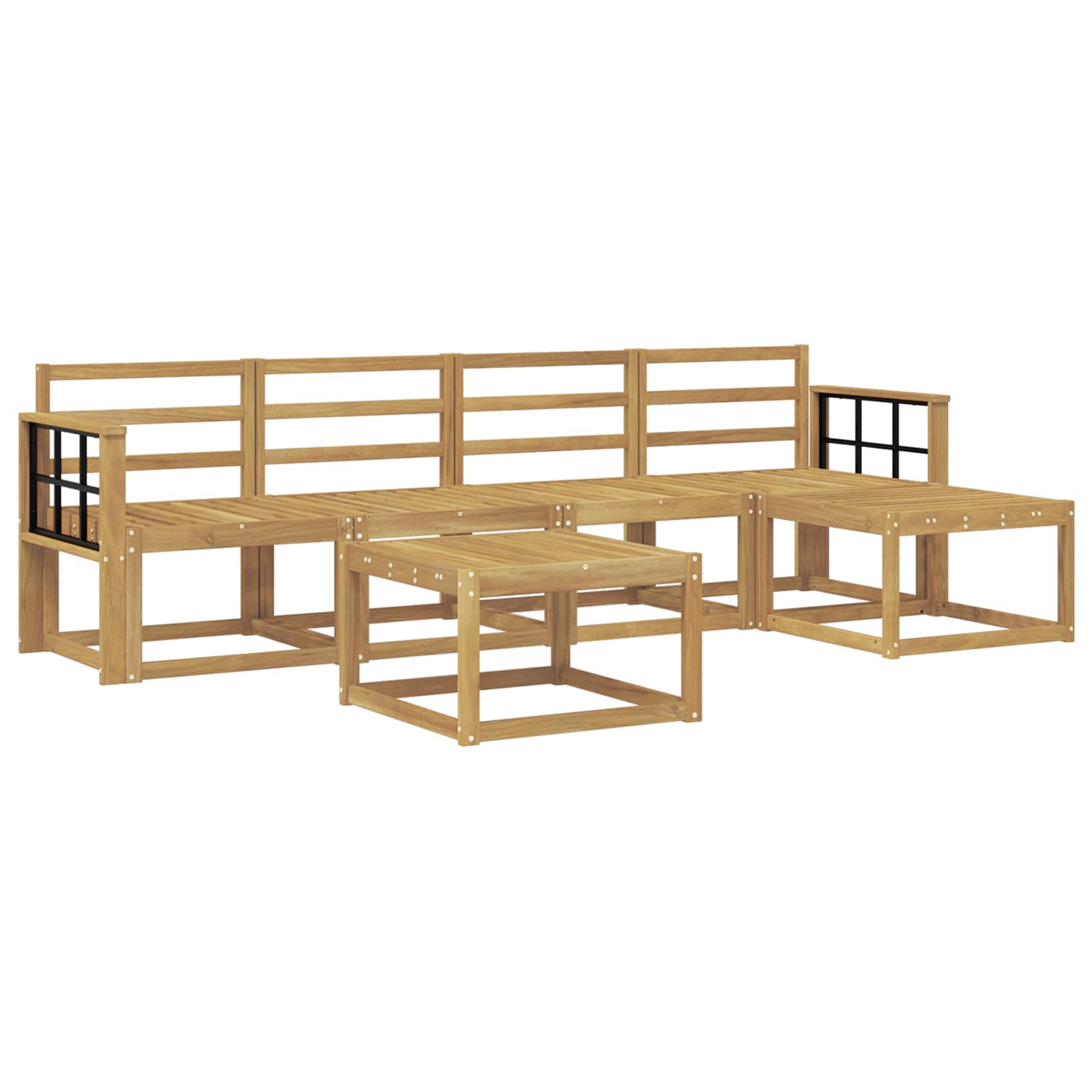 Ensemble de canapés d'extérieur 6 pcs Blanc 59 x 59 x 37 cm - XIOS