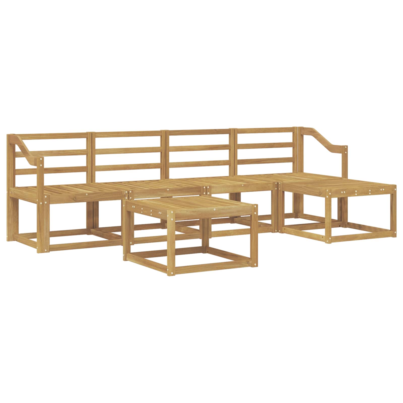 Ensemble de canapés d'extérieur 6 pcs Blanc 59 x 59 x 37 cm - XIOS