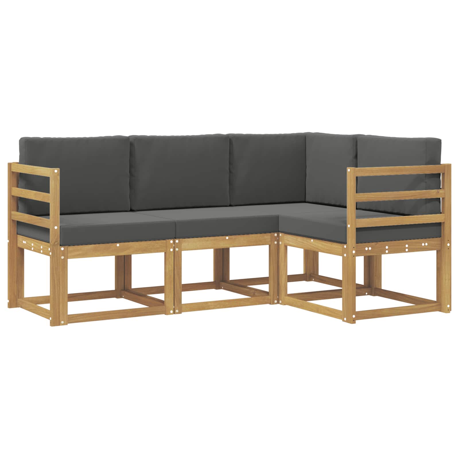 Ensemble de canapés d'extérieur 4 pcs Blanc et anthracite - XIOS