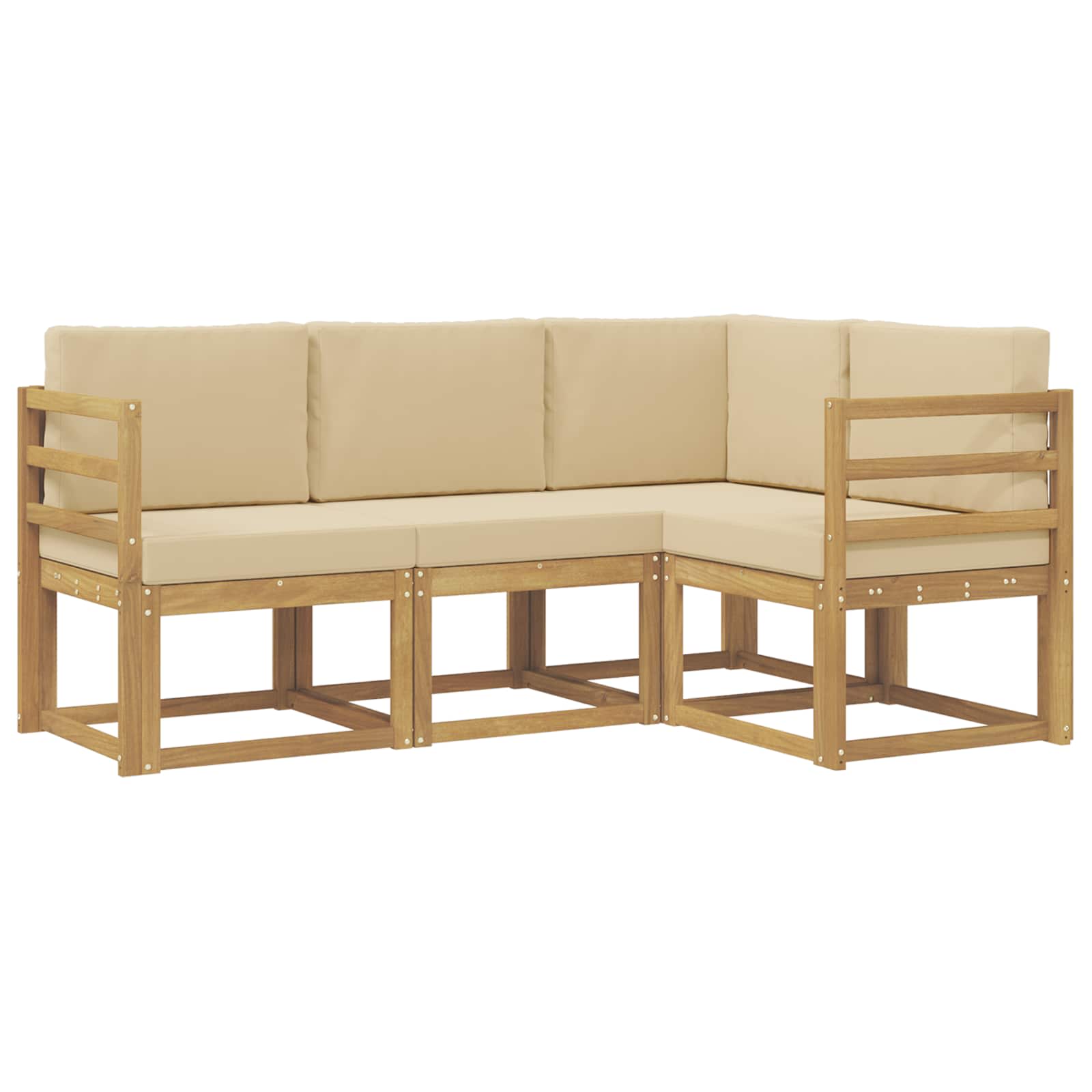 Ensemble de canapés d'extérieur 4 pcs Blanc et Beige - XIOS