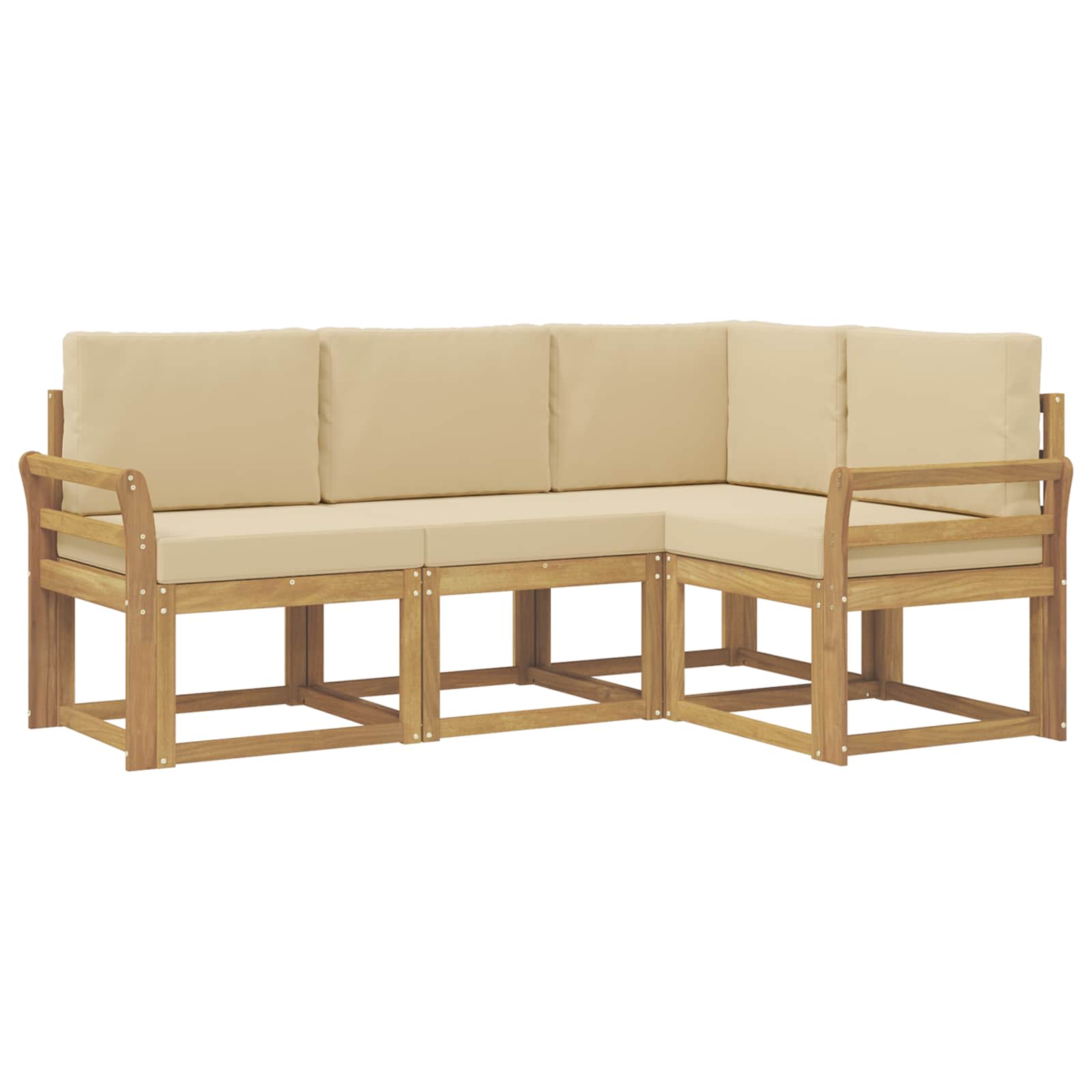 Ensemble de canapés d'extérieur 4 pcs Blanc et Beige - XIOS