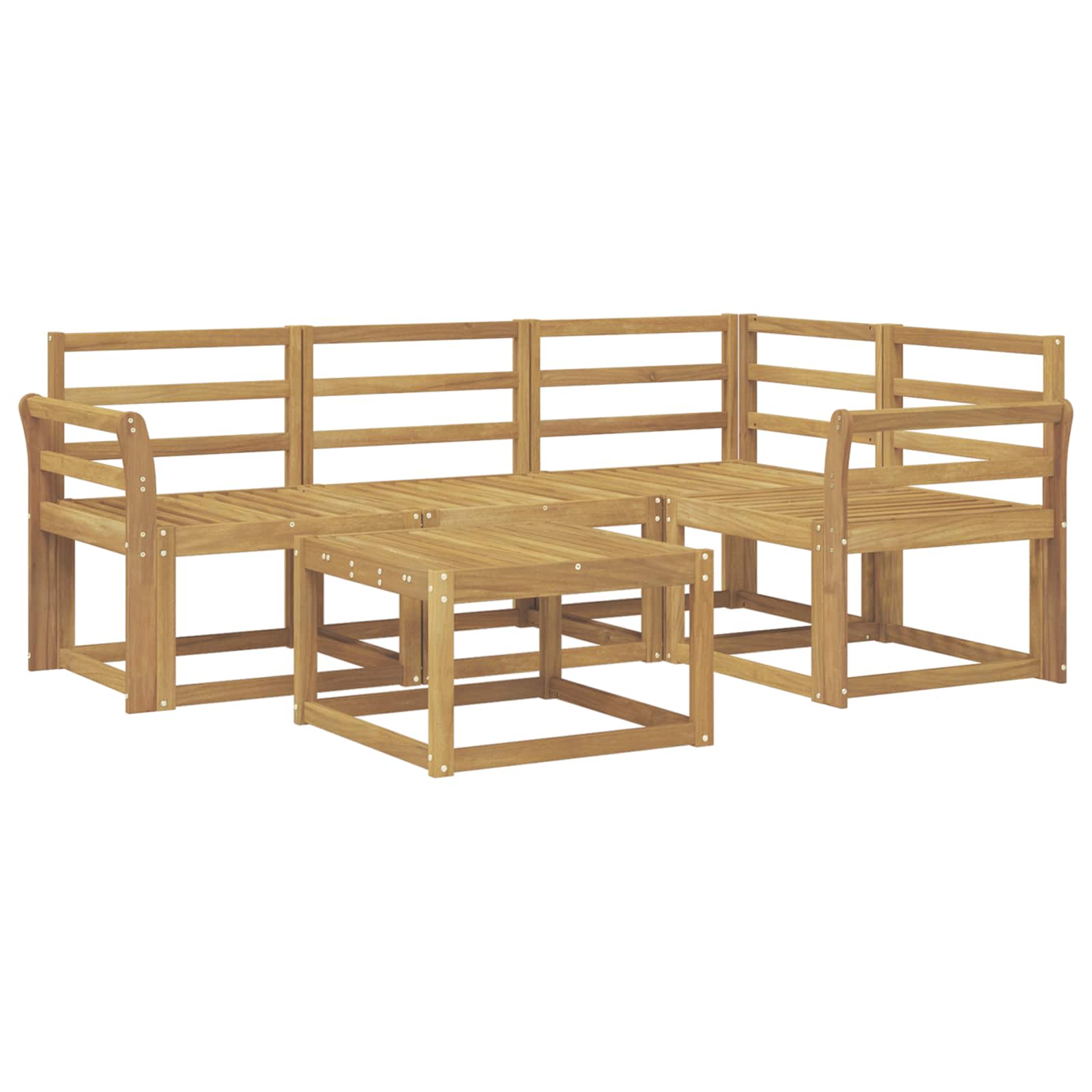 Ensemble de canapés d'extérieur 5 pcs Blanc 59 x 59 x 37 cm - XIOS