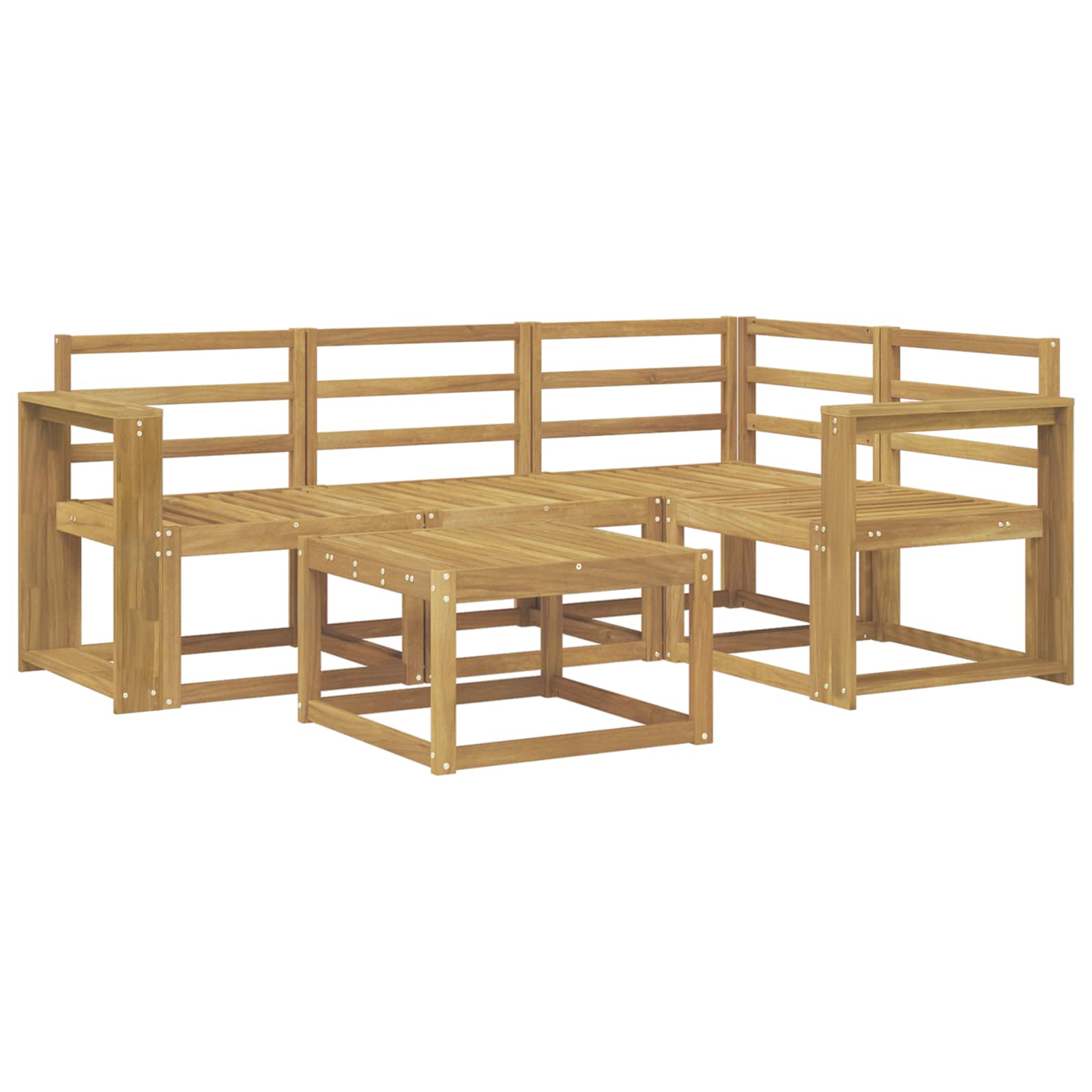 Ensemble de canapés d'extérieur 5 pcs Blanc 59 x 59 x 37 cm - XIOS