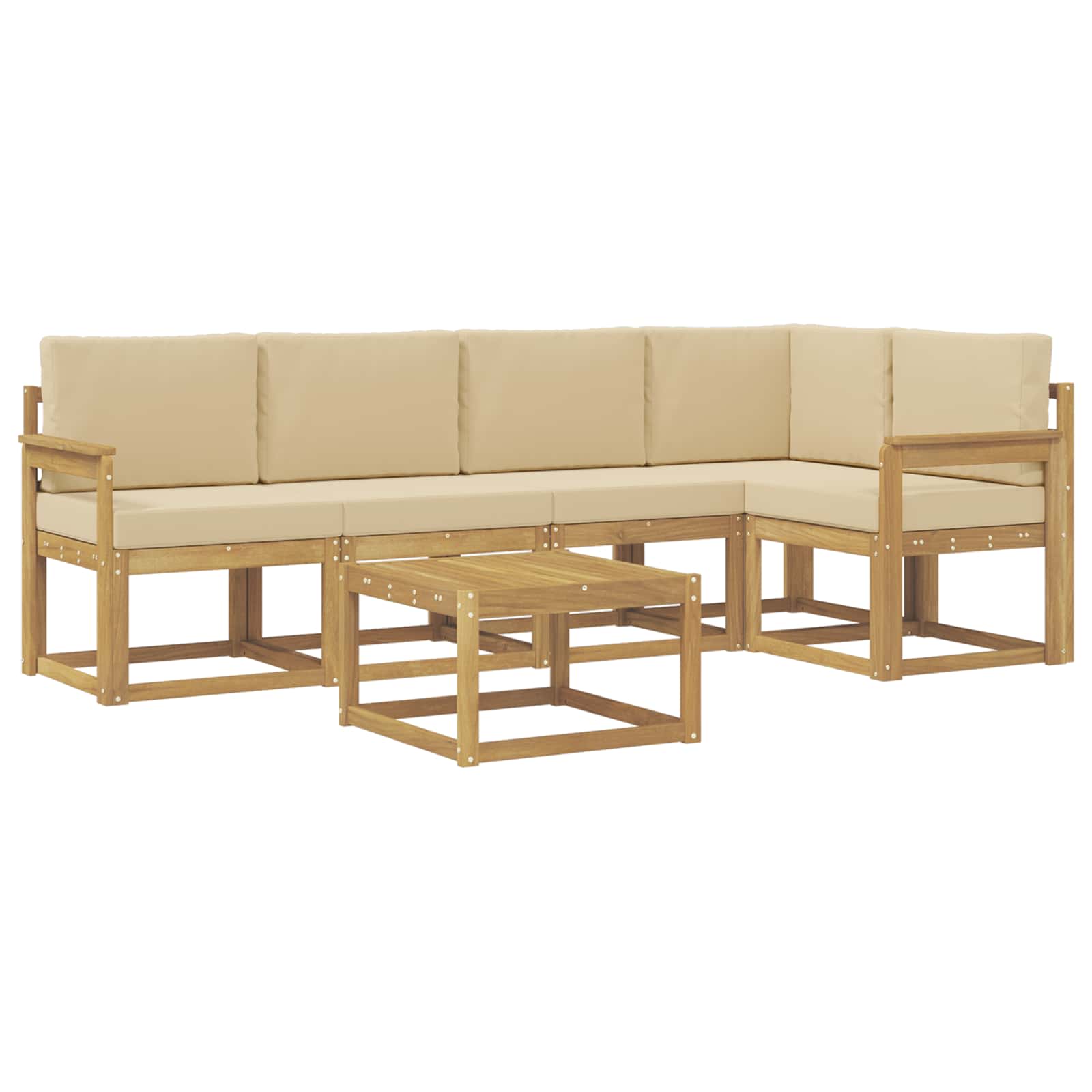 Ensemble de canapés d'extérieur 6 pcs Blanc et Beige - XIOS