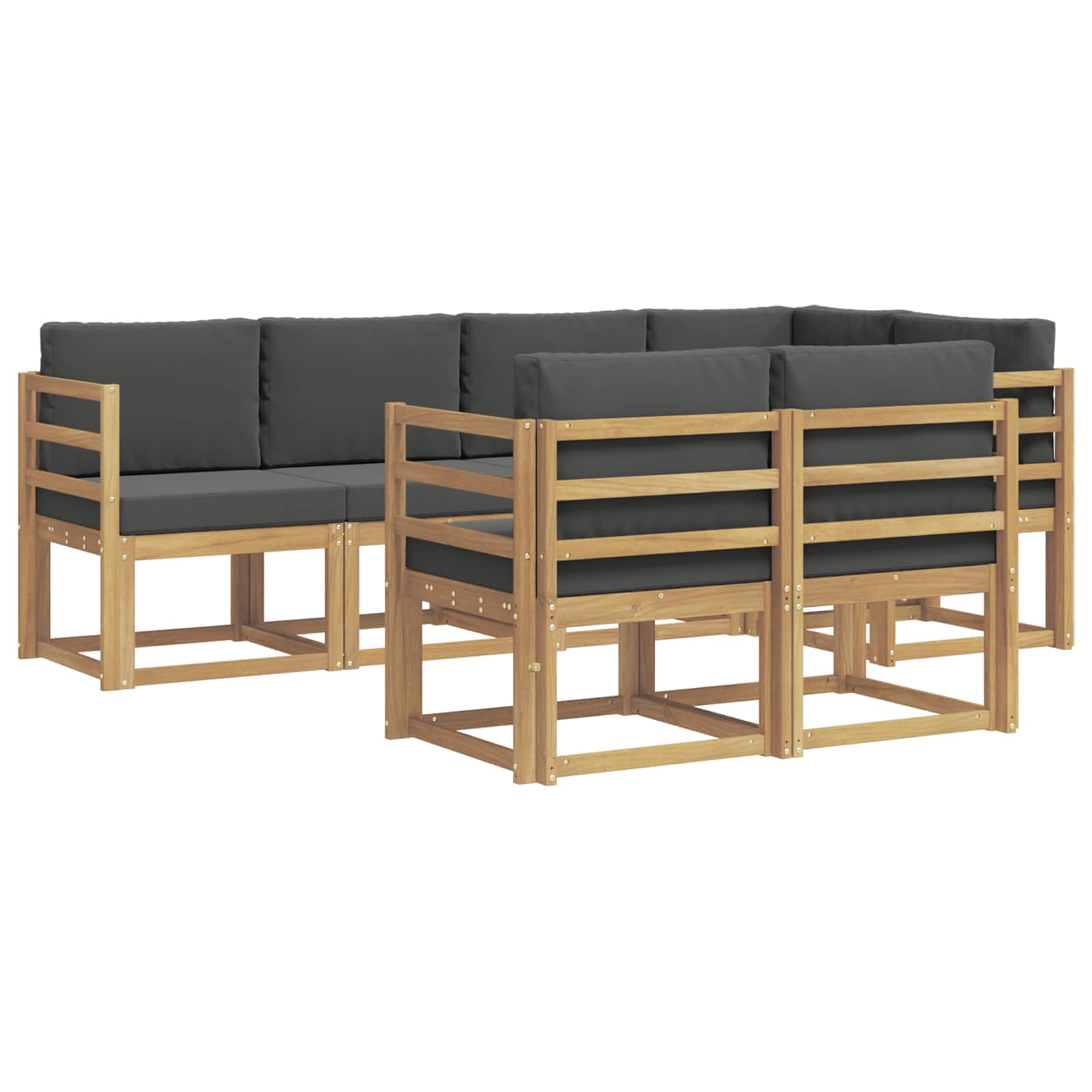Ensemble de canapés d'extérieur 7 pcs Blanc et anthracite - XIOS
