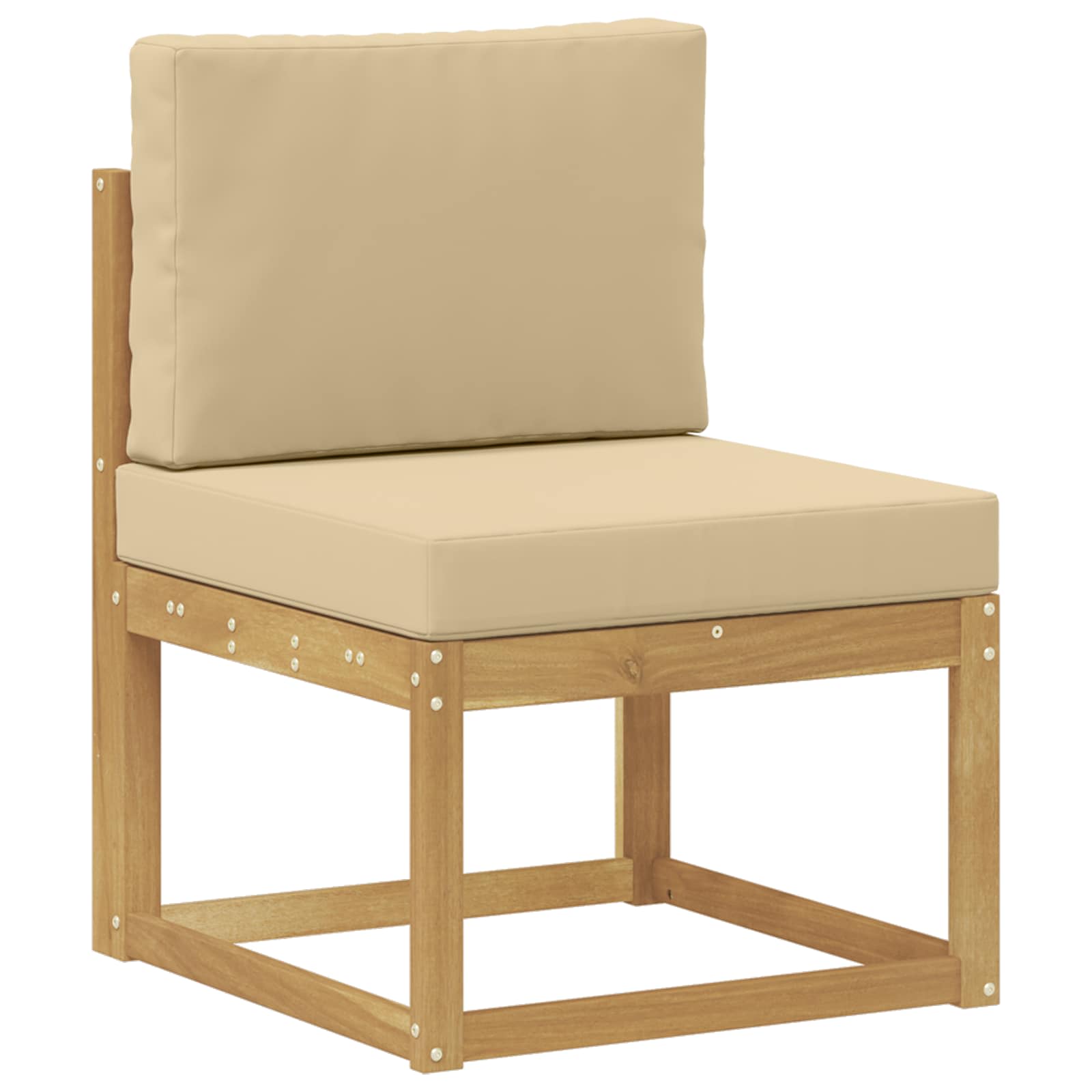 Ensemble de canapés d'extérieur 8 pcs Blanc et Beige Polyester - XIOS