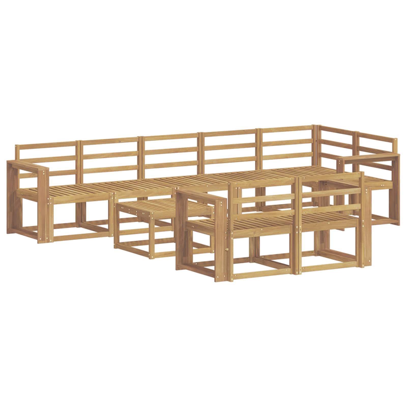 Ensemble de canapés d'extérieur 9 pcs Blanc - XIOS