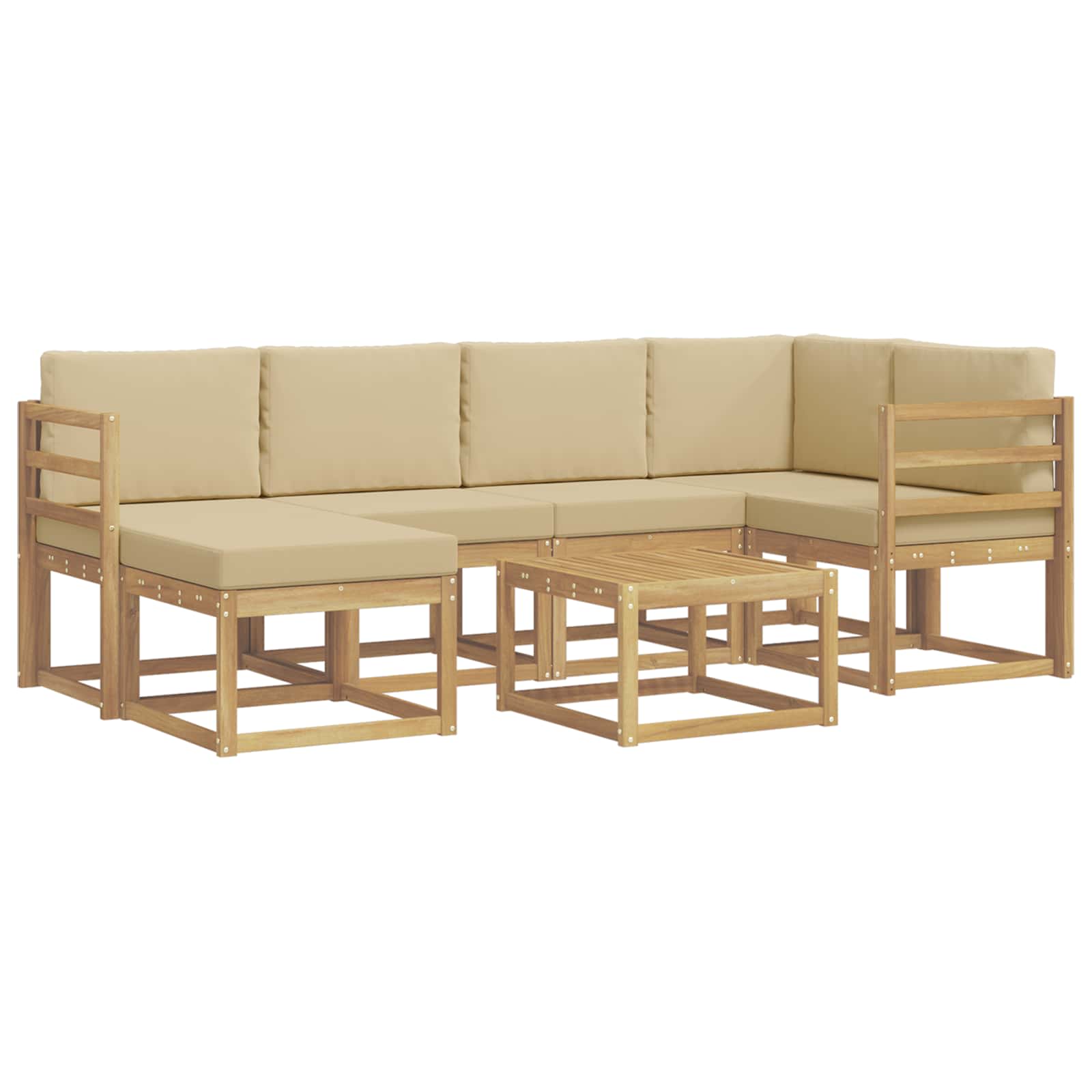 Ensemble de canapés d'extérieur 7 pcs Blanc et Beige - XIOS