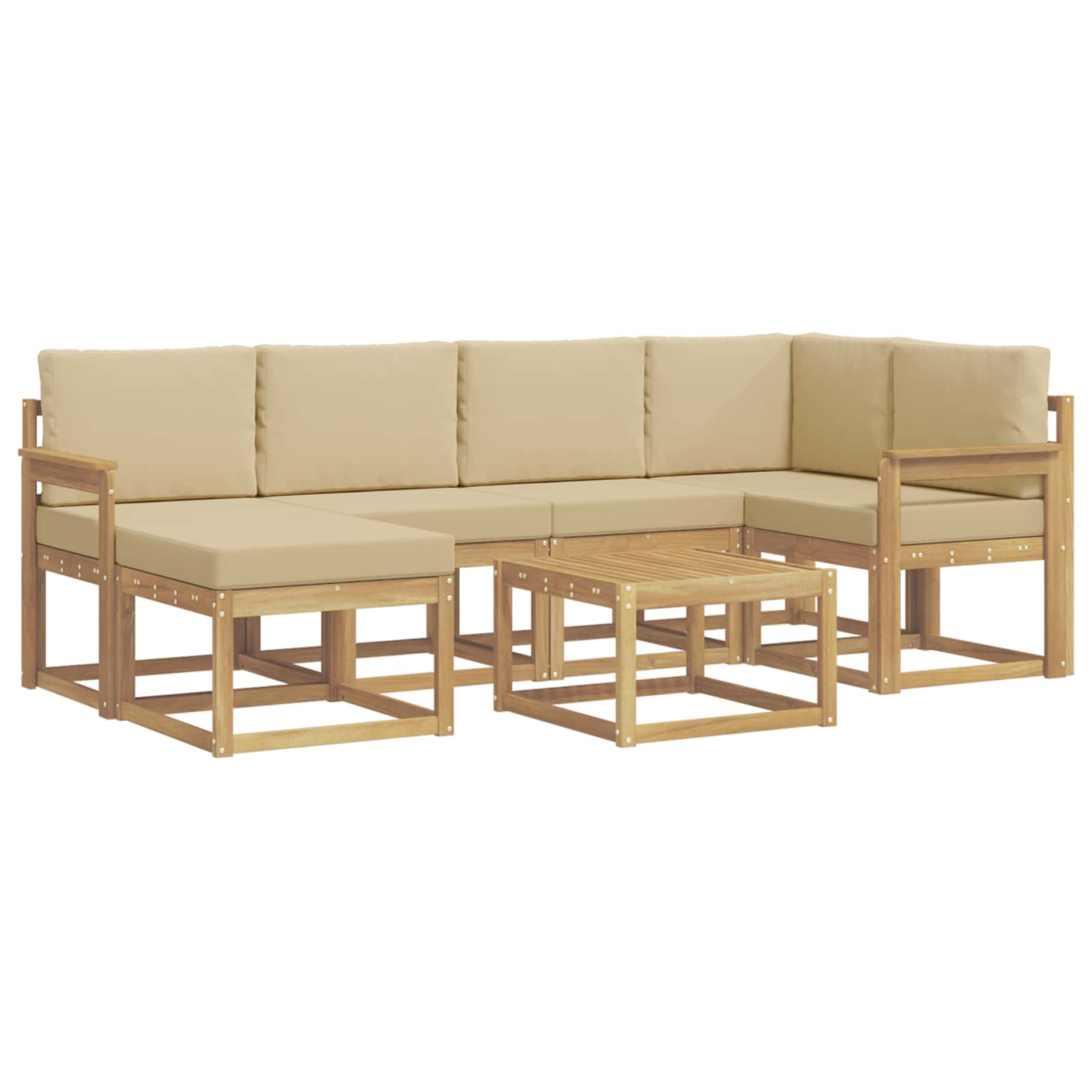 Ensemble de canapés d'extérieur 7 pcs Blanc et Beige - XIOS