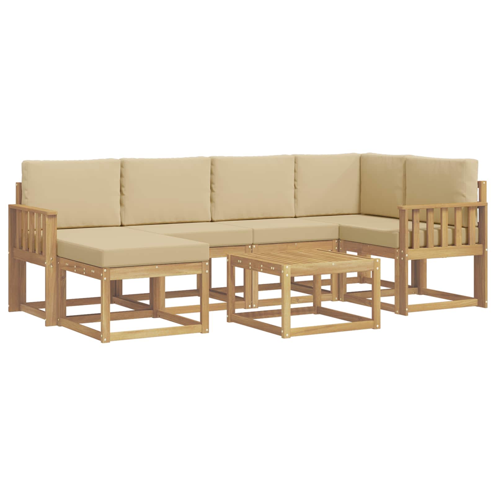Ensemble de canapés d'extérieur 7 pcs Blanc et Beige - XIOS
