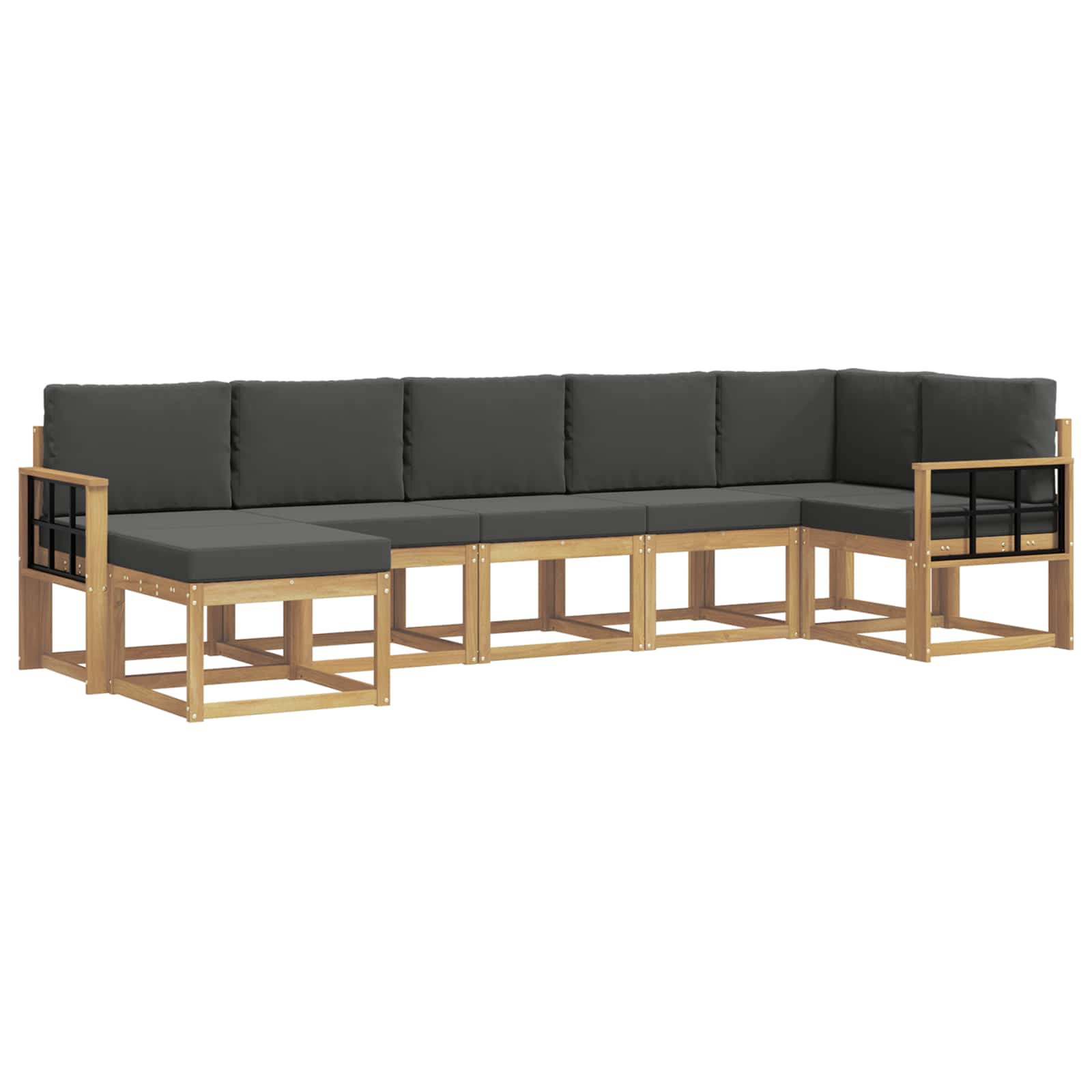 Ensemble de canapés d'extérieur 7 pcs Blanc et anthracite - XIOS