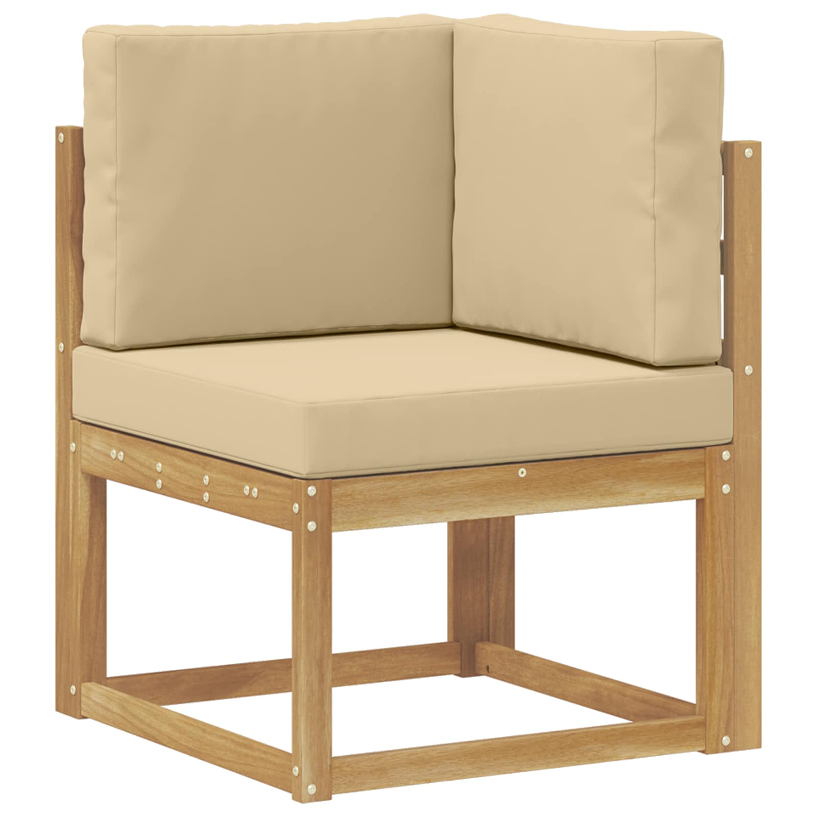 Ensemble de canapés d'extérieur 8 pcs Blanc et Beige Polyester - XIOS