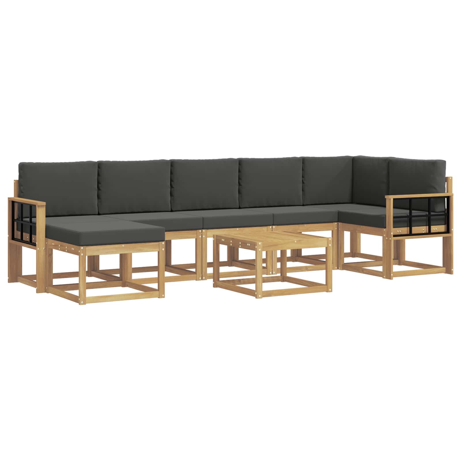 Ensemble de canapés d'extérieur 8 pcs Blanc et anthracite - XIOS
