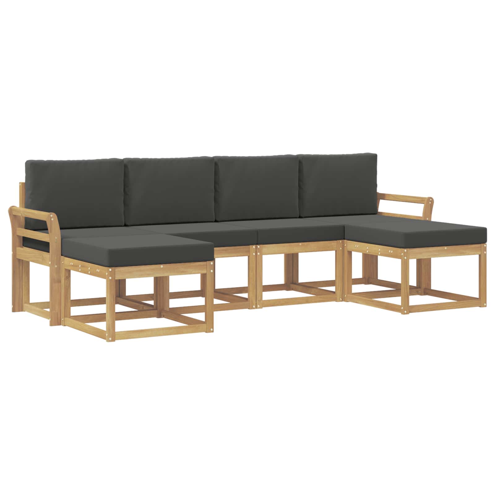 Ensemble de canapés d'extérieur 6 pc Blanc et anthracite