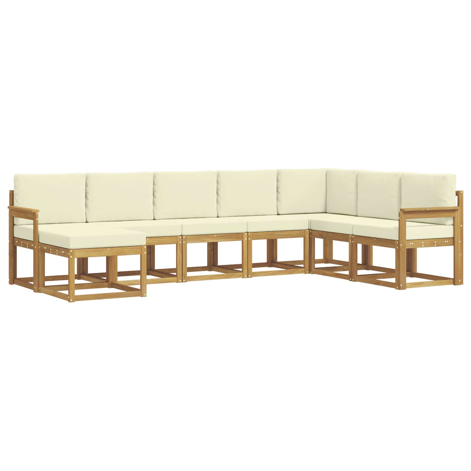 Ensemble de canapés d'extérieur 8 pcs Blanc et crème - XIOS
