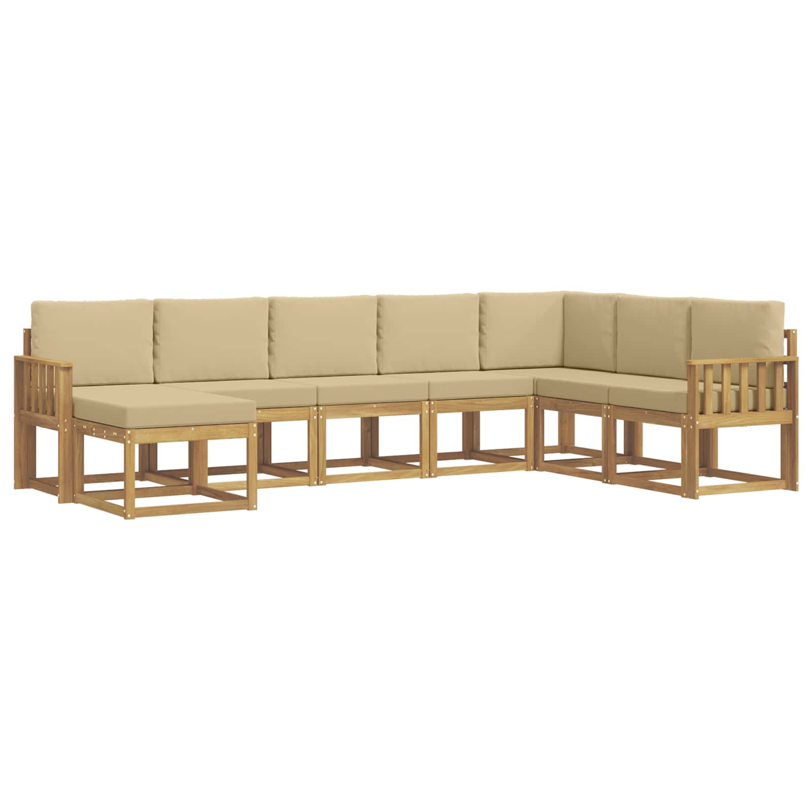 Ensemble de canapés d'extérieur 8 pcs Blanc et Beige - XIOS