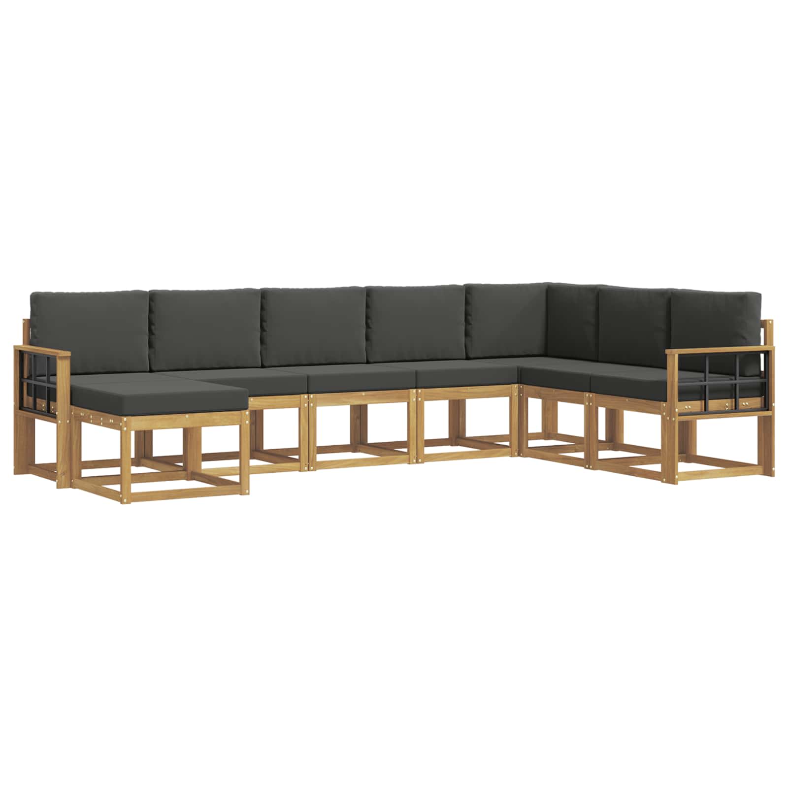 Ensemble de canapés d'extérieur 8 pcs Blanc et anthracite - XIOS