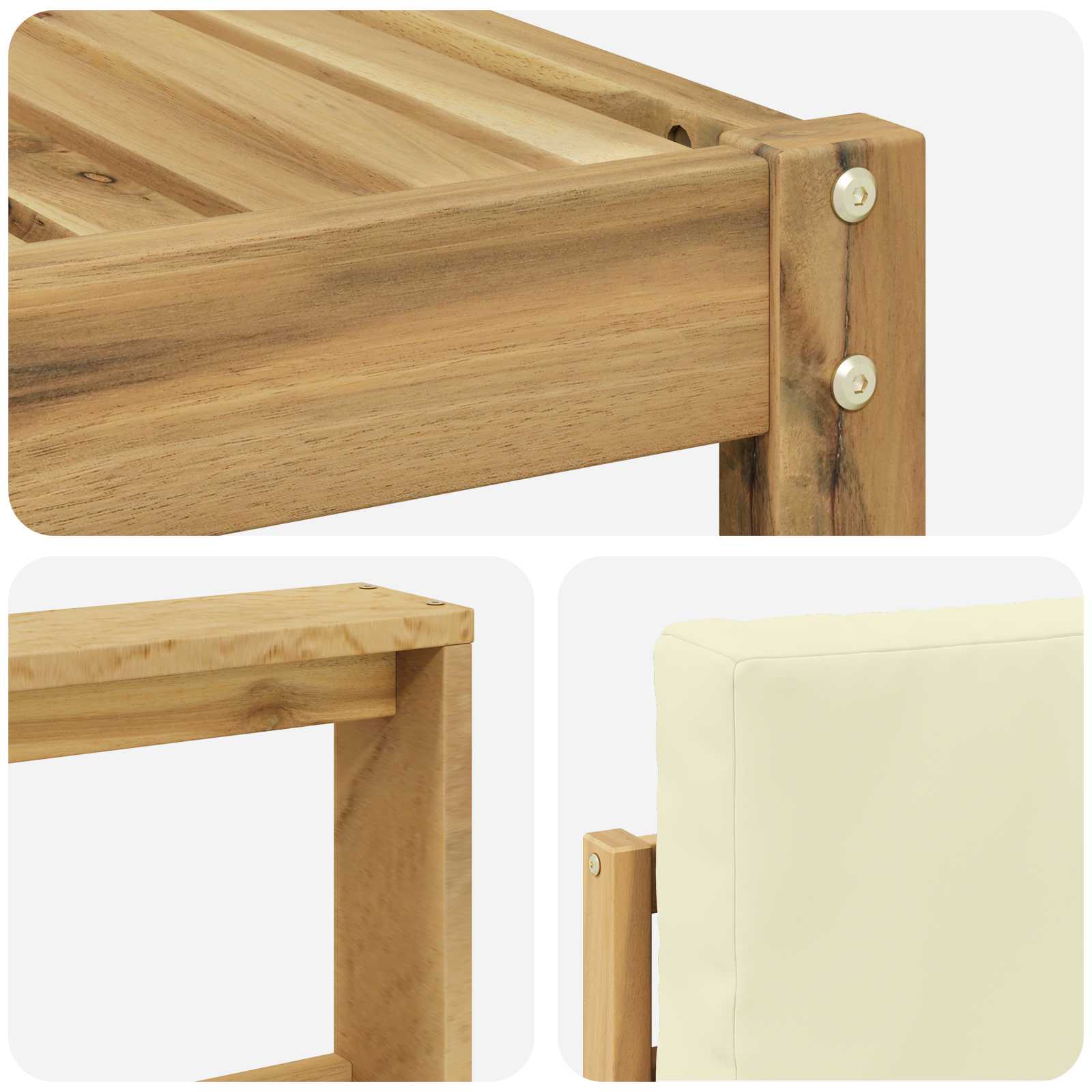 Ensemble de canapés d'extérieur 9 pcs Blanc et crème - XIOS