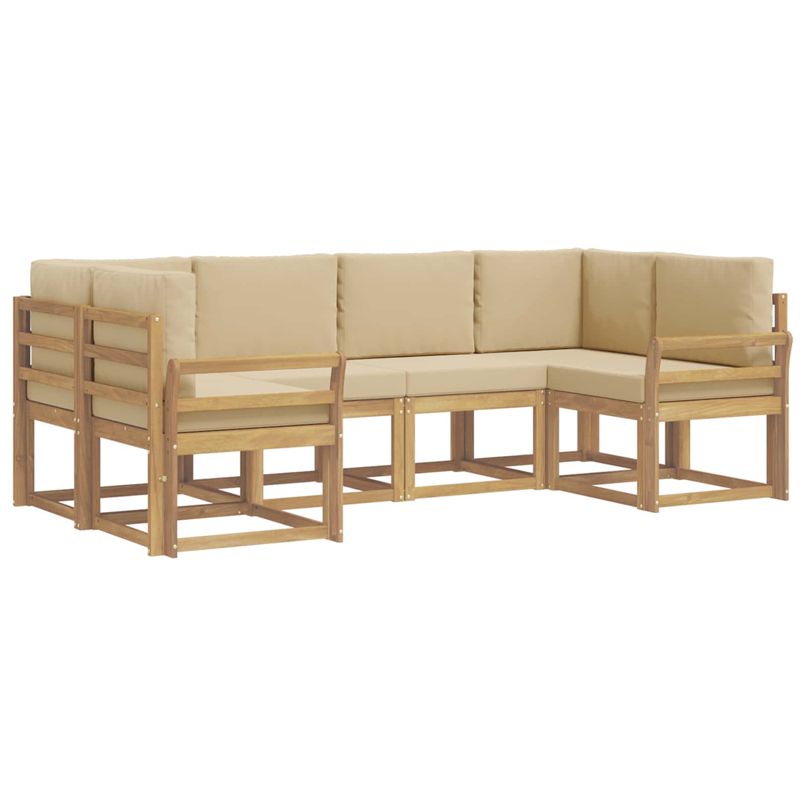 Ensemble de canapés d'extérieur 6 pcs Blanc et Beige - XIOS