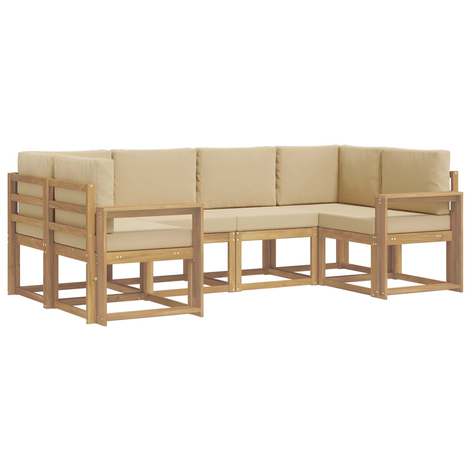 Ensemble de canapés d'extérieur 6 pcs Blanc et Beige - XIOS