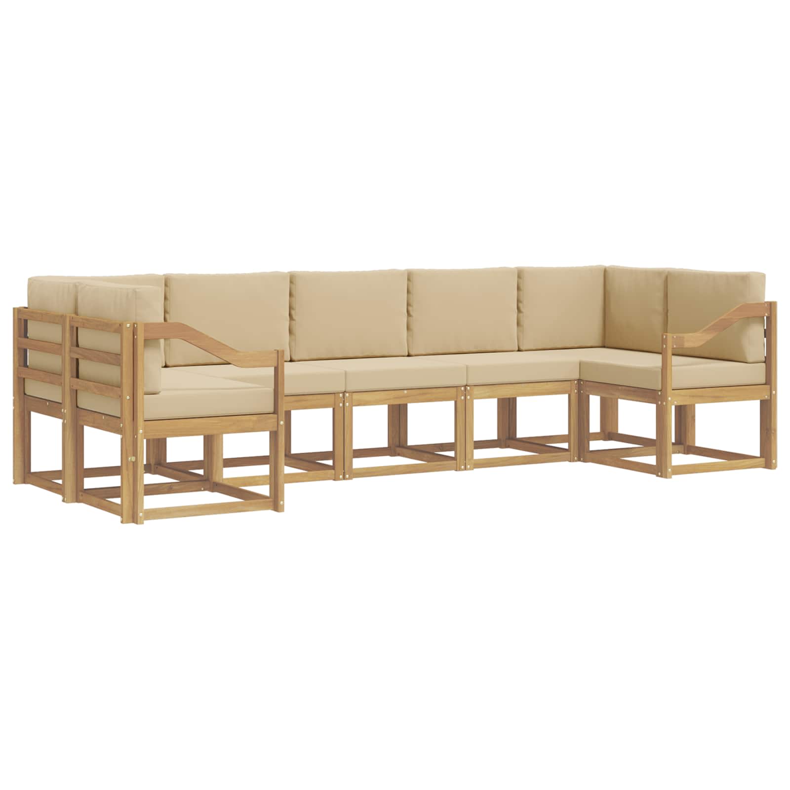 Ensemble de canapés d'extérieur 7 pcs Blanc et Beige - XIOS