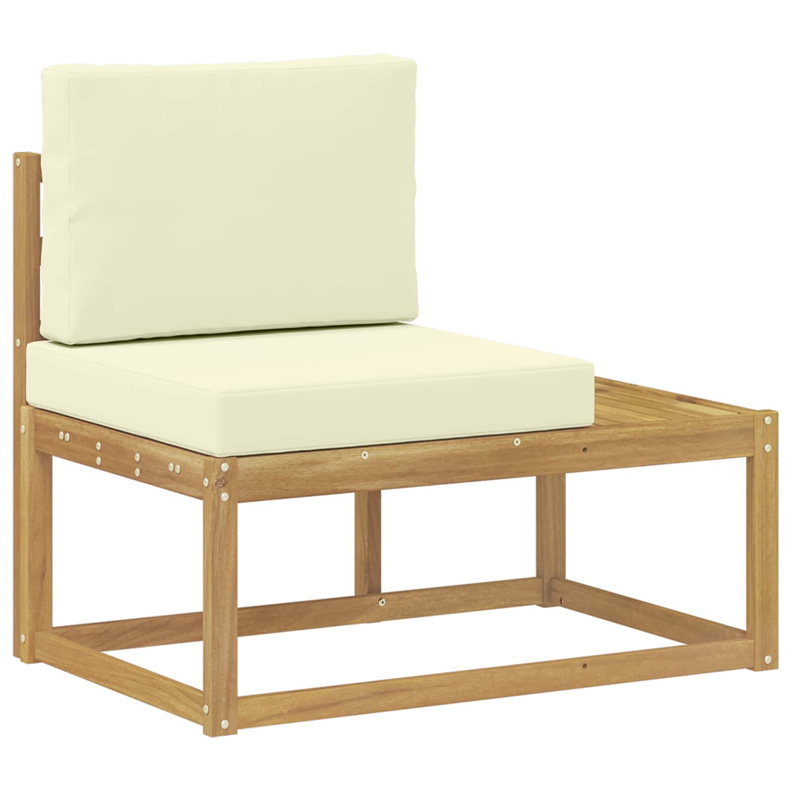 Ensemble de canapés d'extérieur 2 pc Blanc et crème Polyester