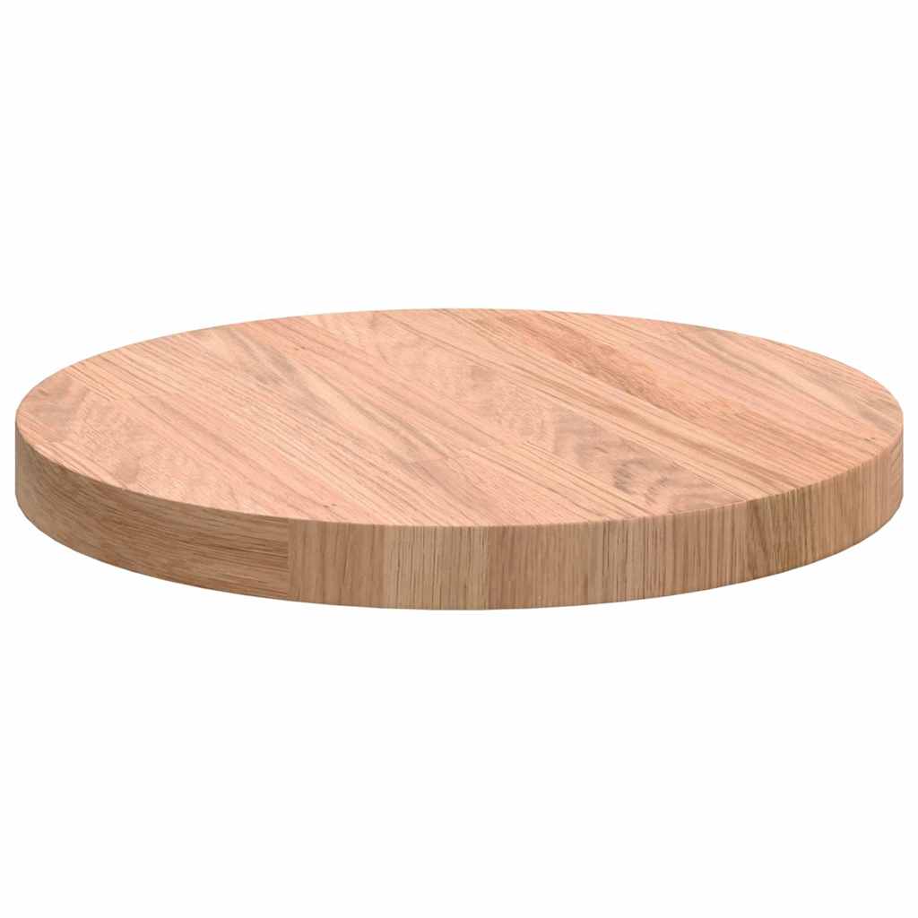 Plateau de table Marron clair Ø 30 x 2.5 cm Chêne massif - XIOS