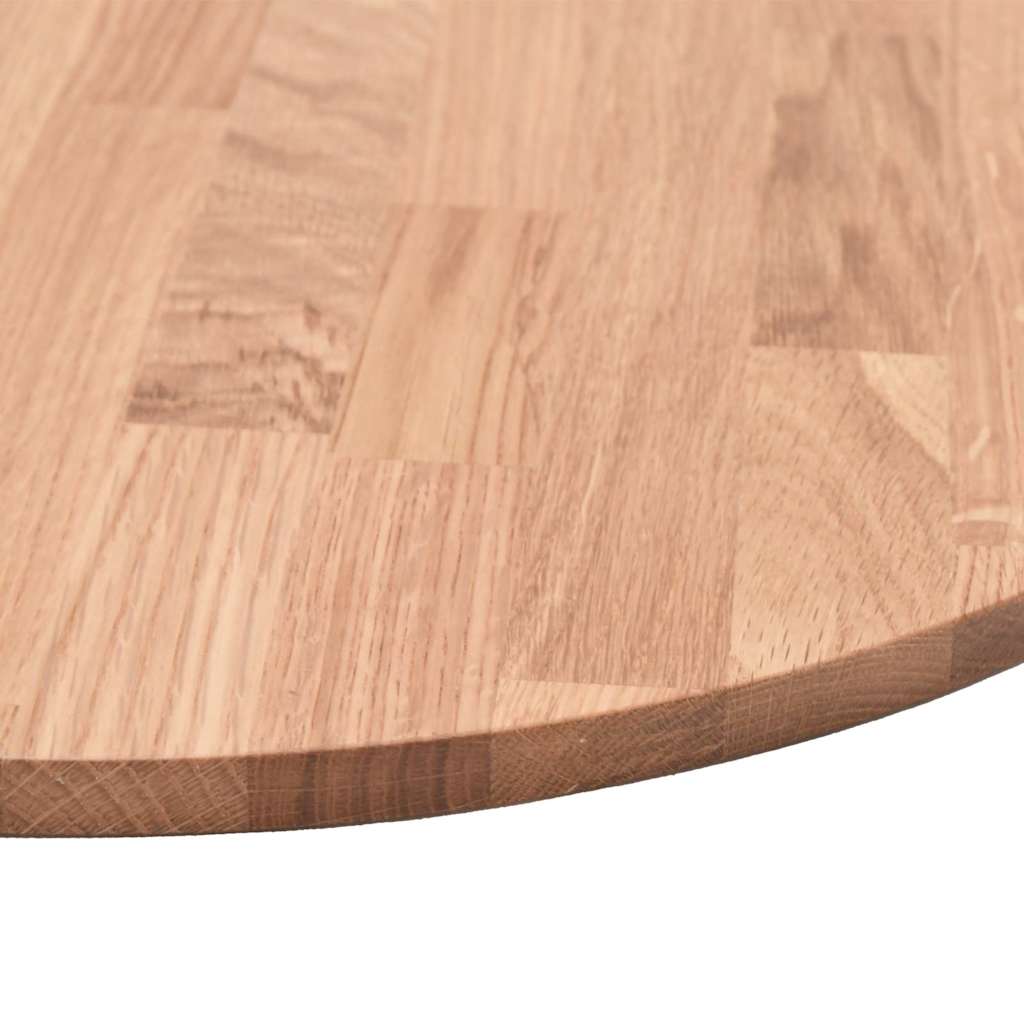 Plateau de table Marron clair Ø 50 x 2.5 cm Chêne massif - XIOS