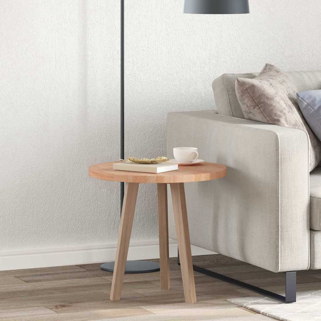 Plateau de table Marron clair Ø 50 x 2.5 cm Chêne massif - XIOS
