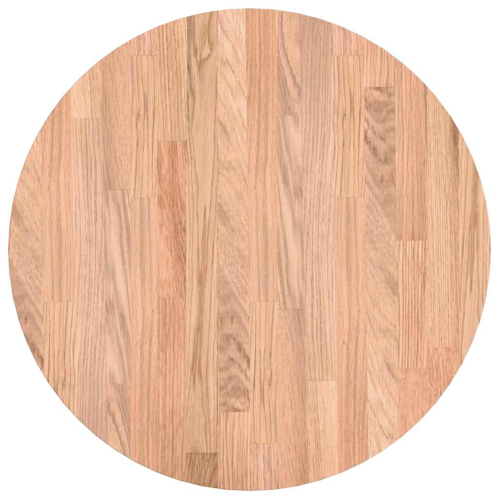 Plateau de table Marron clair Ø 50 x 2.5 cm Chêne massif - XIOS